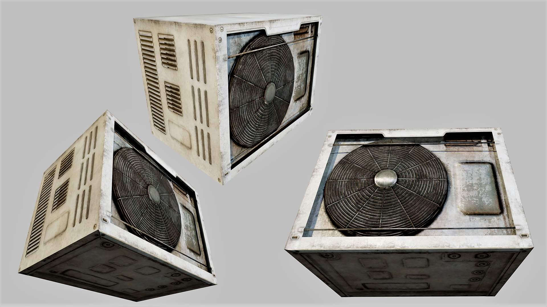 Rusty Air Conditioner 02 - 3D Model by GamePoly