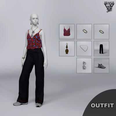 GBJ Pennys Party Outfit for Genesis 9 and 8/8.1 Female