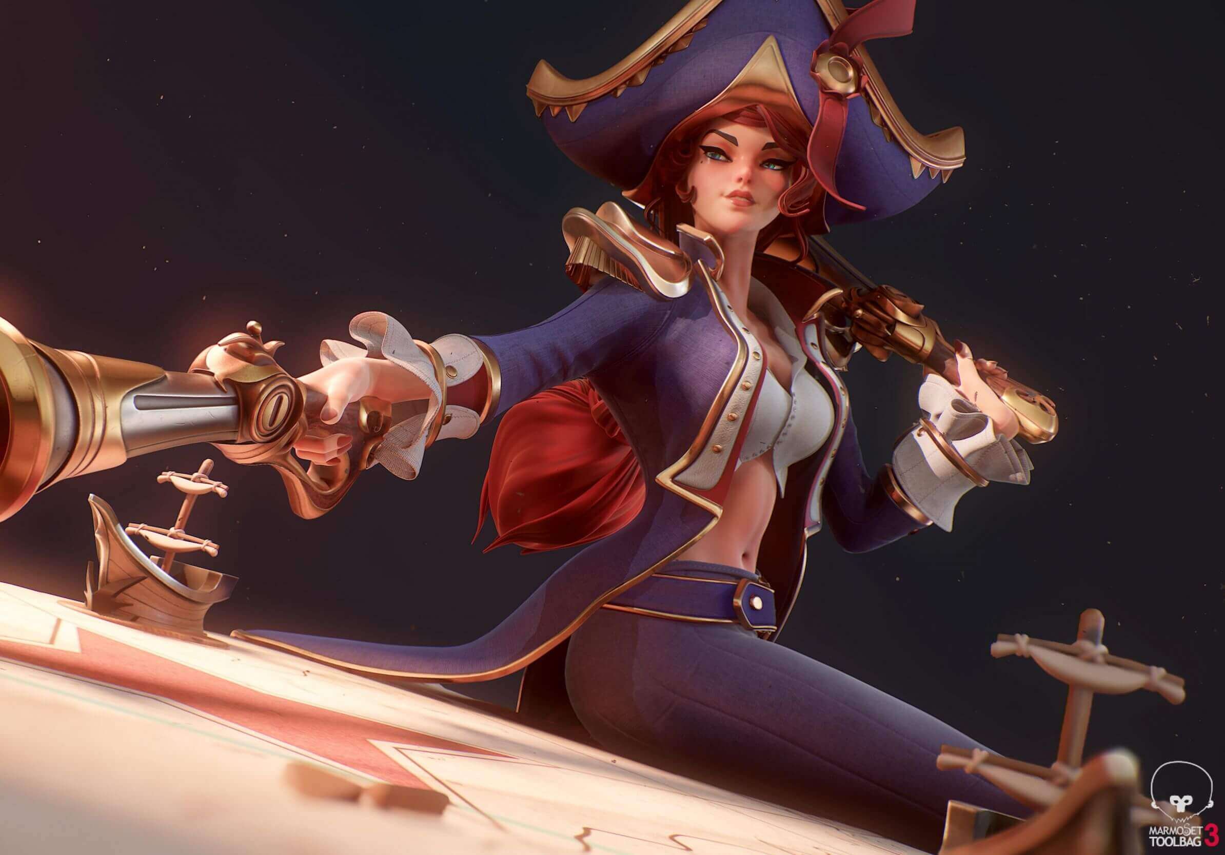 Miss Fortune 3D Desktop HD Wallpaper