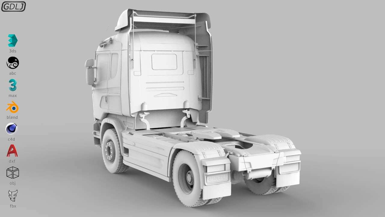 Scania R730 V8 (Blue) - 3D Model by GDLJ