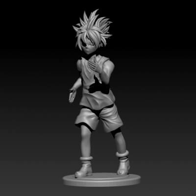 Killua Zoldyck Hunter x Hunter 3D Action Figure STL File