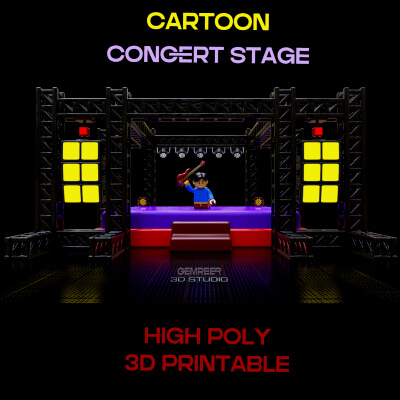 Concert Stage &ndash Stylized and 3D Printable