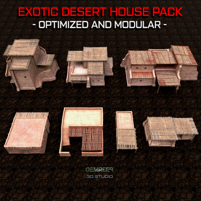 Desert House Pack - Modular and Optimized