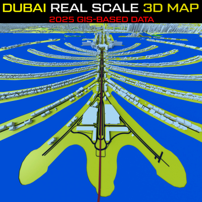 Dubai 3D Map 2025 GIS-Based Data