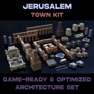 Jerusalem Architecture Set - Game Ready