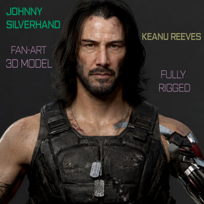 Johnny Silverhand - Keanu Reeves Fully Rigged by gemreer