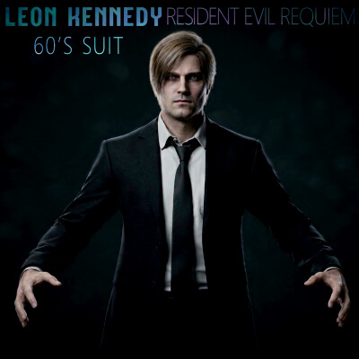 Leon Kennedy 60s Suit Resident Evil Requiem Fan-Art