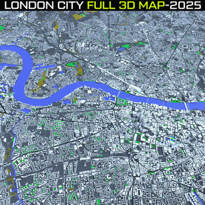 London 3D Map - Real Scale 2025 GIS Data