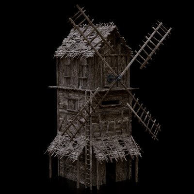 Medieval Windmill - Rigged and High Quality
