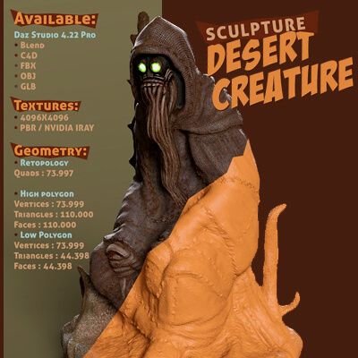Desert Creature Sculpture