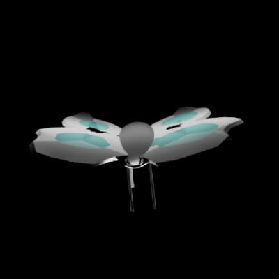 Multi Colored Butterfly Statue