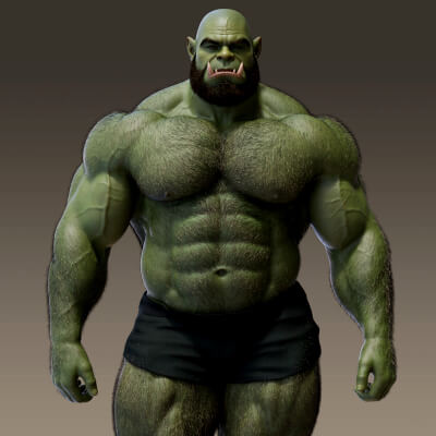 Green Orc for Genesis 9 by geserty