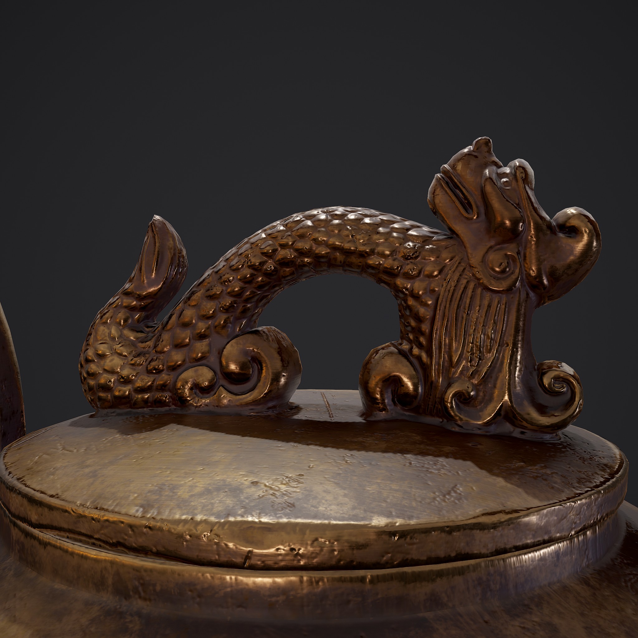 Antique Chinese Dragon Teapot 3D Model by Get Dead Entertainment
