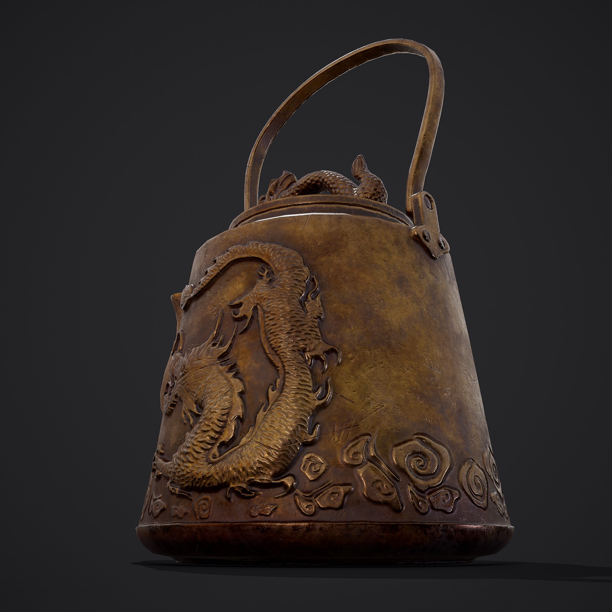 Antique Chinese Dragon Teapot 3D Model by Get Dead Entertainment