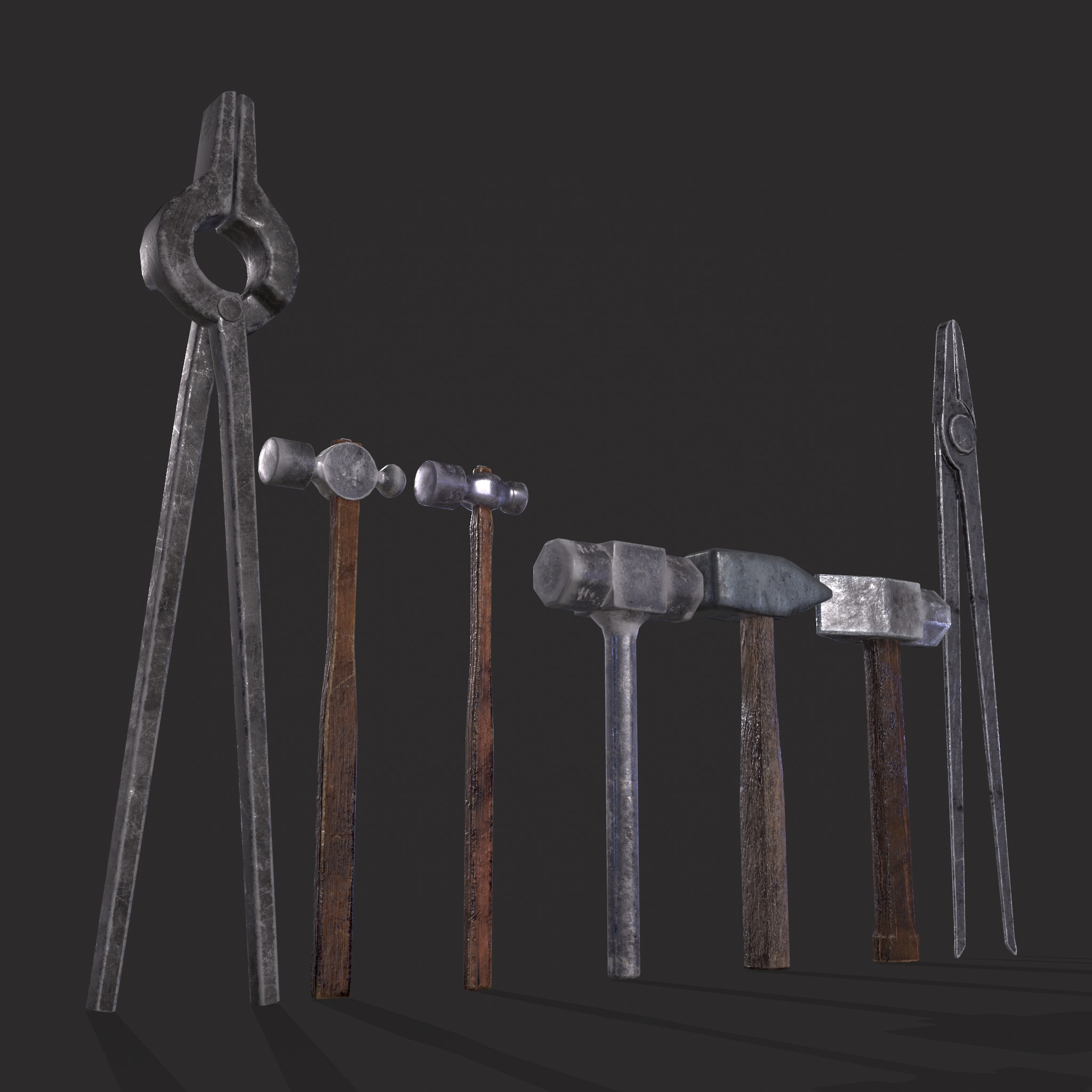 Blacksmith Tool Set 3D Model by Get Dead Entertainment