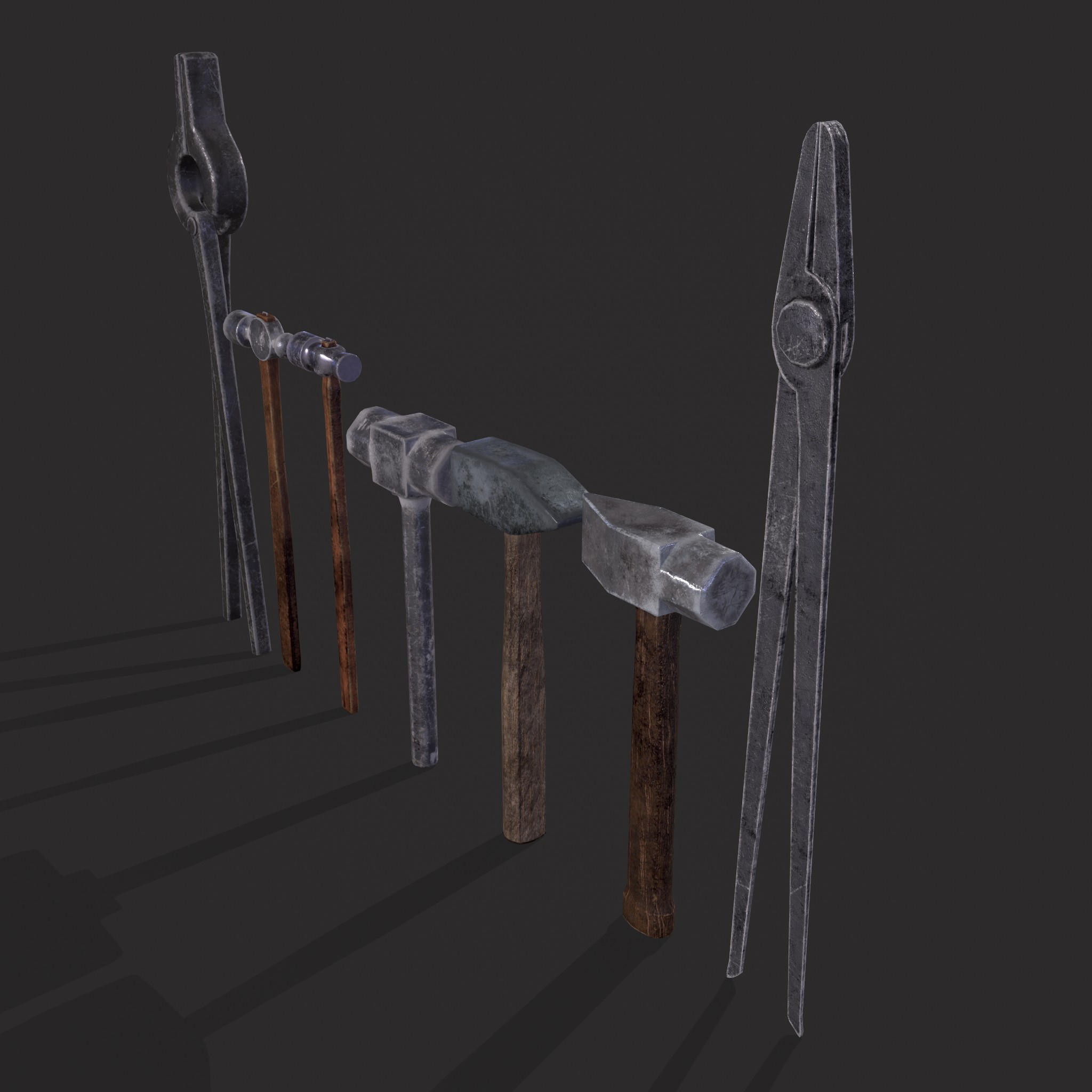 Blacksmith Tool Set 3D Model by Get Dead Entertainment