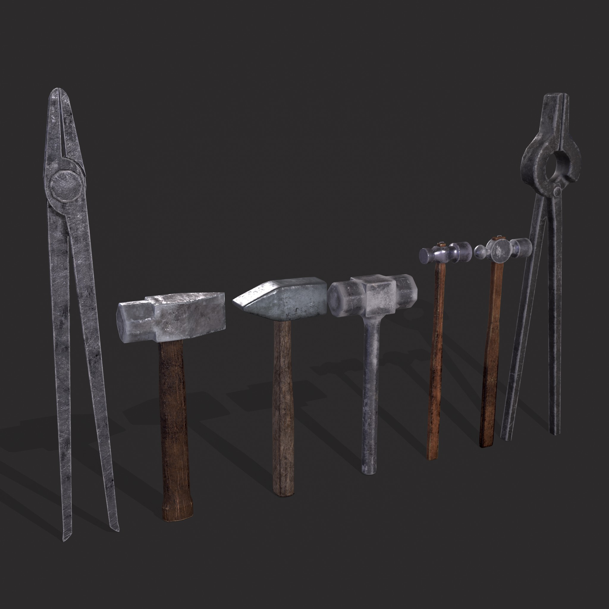 Blacksmith Tool Set 3D Model by Get Dead Entertainment