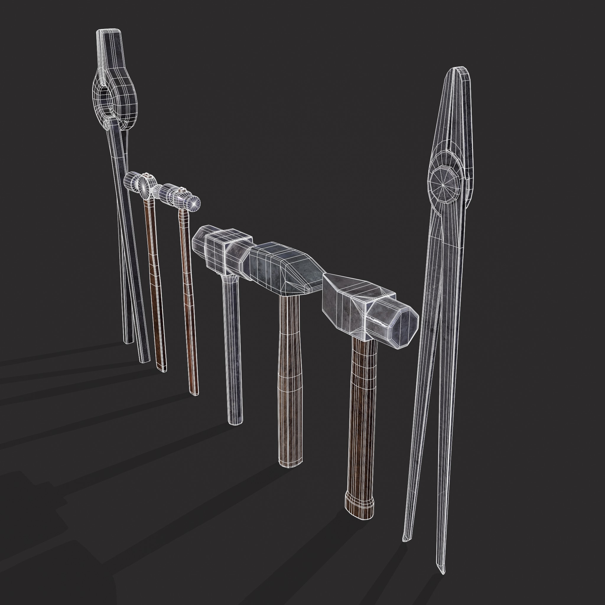 Blacksmith Tool Set 3D Model by Get Dead Entertainment