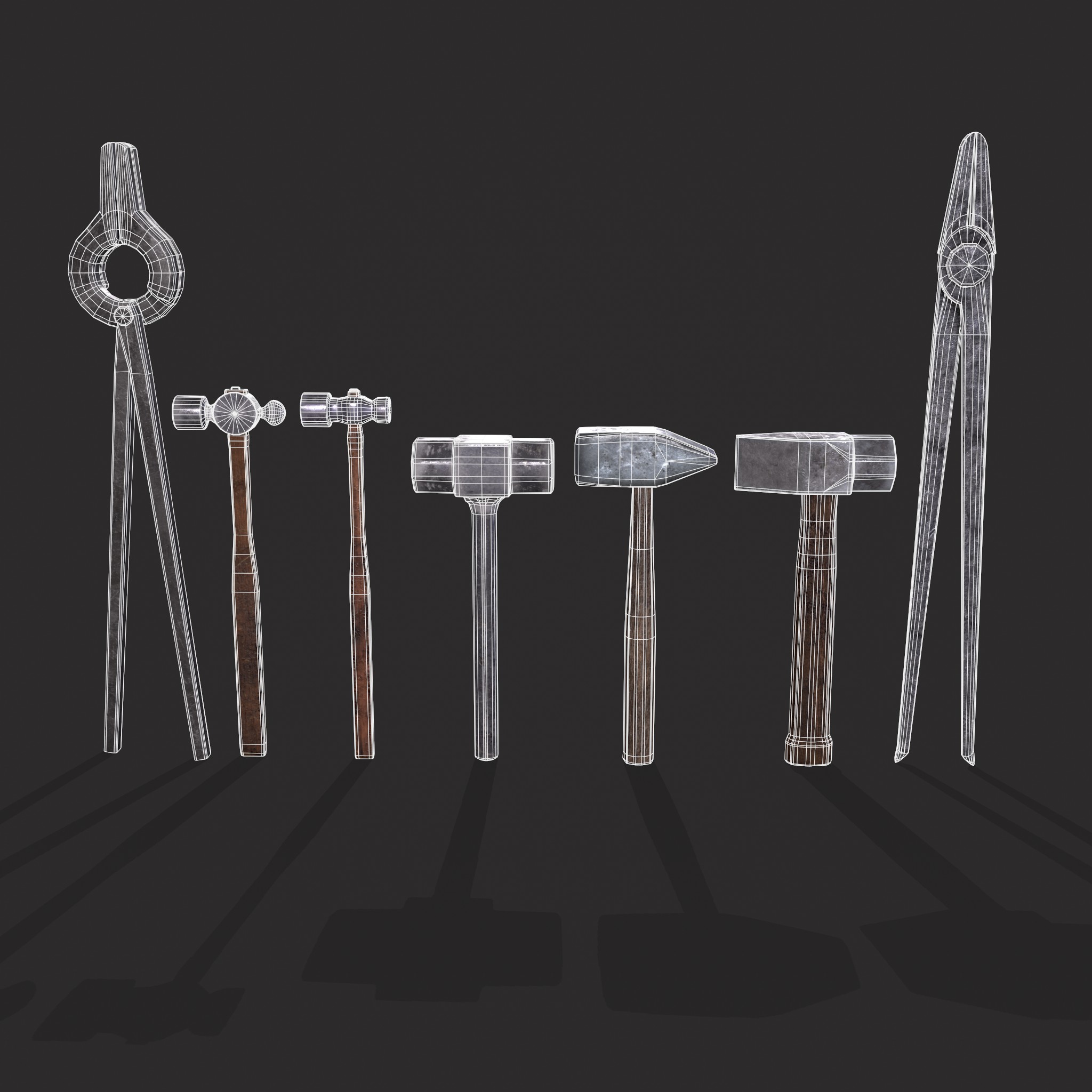 Blacksmith Tool Set 3D Model by Get Dead Entertainment