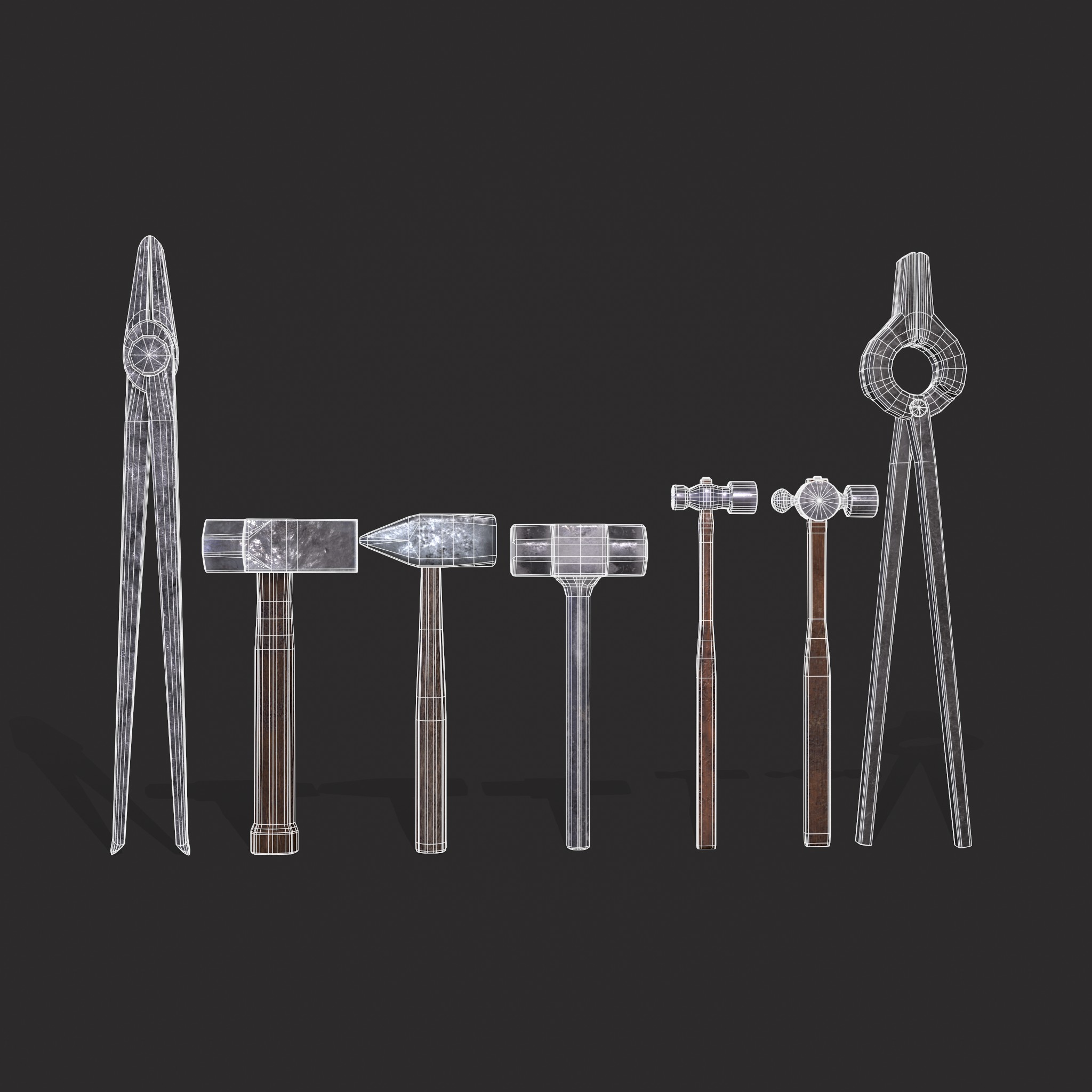 Blacksmith Tool Set 3D Model by Get Dead Entertainment
