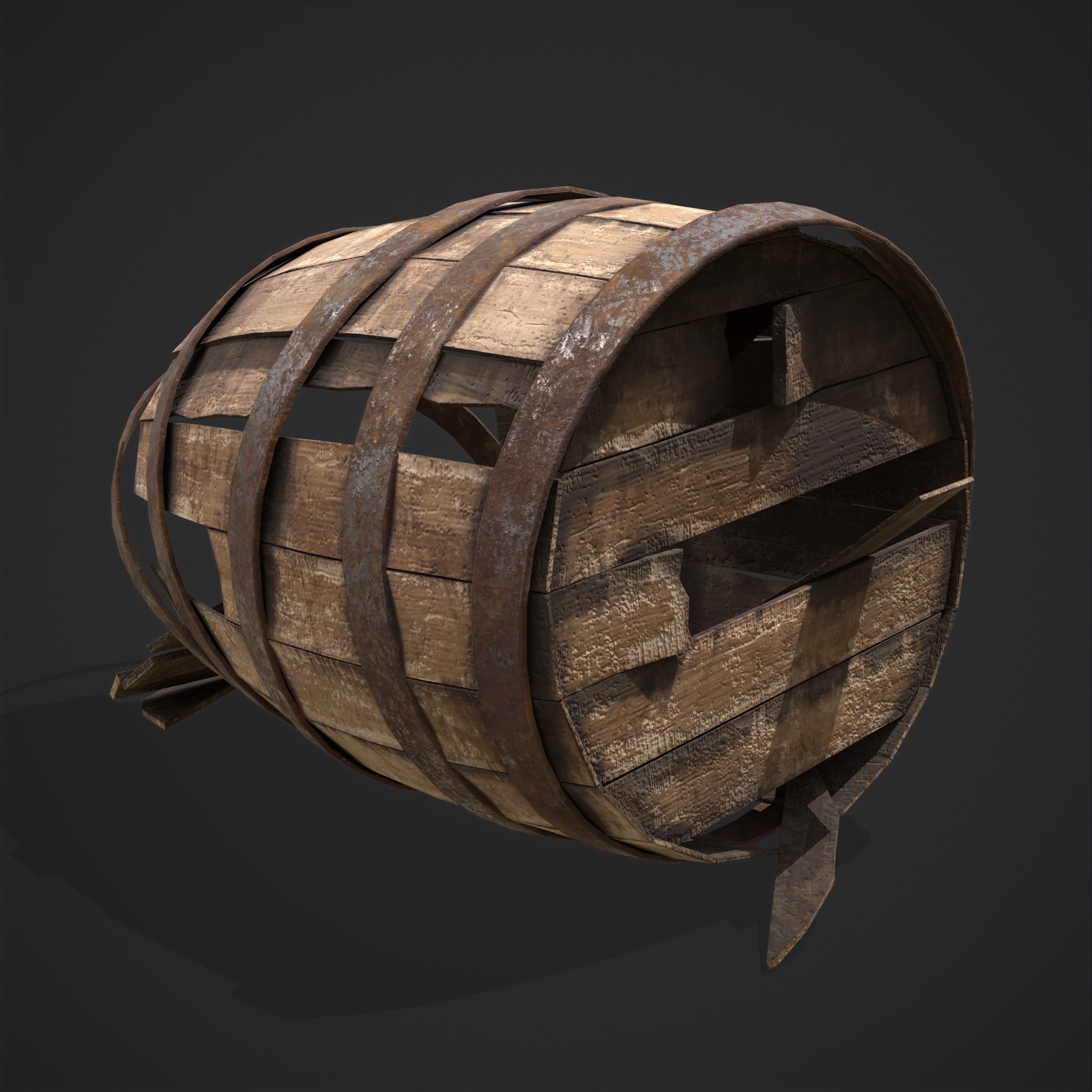 Broken Barrel - 3D Model by Get Dead Entertainment