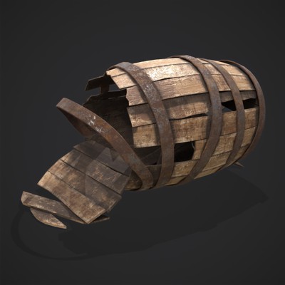 Broken Barrel - 3D Model by Get Dead Entertainment