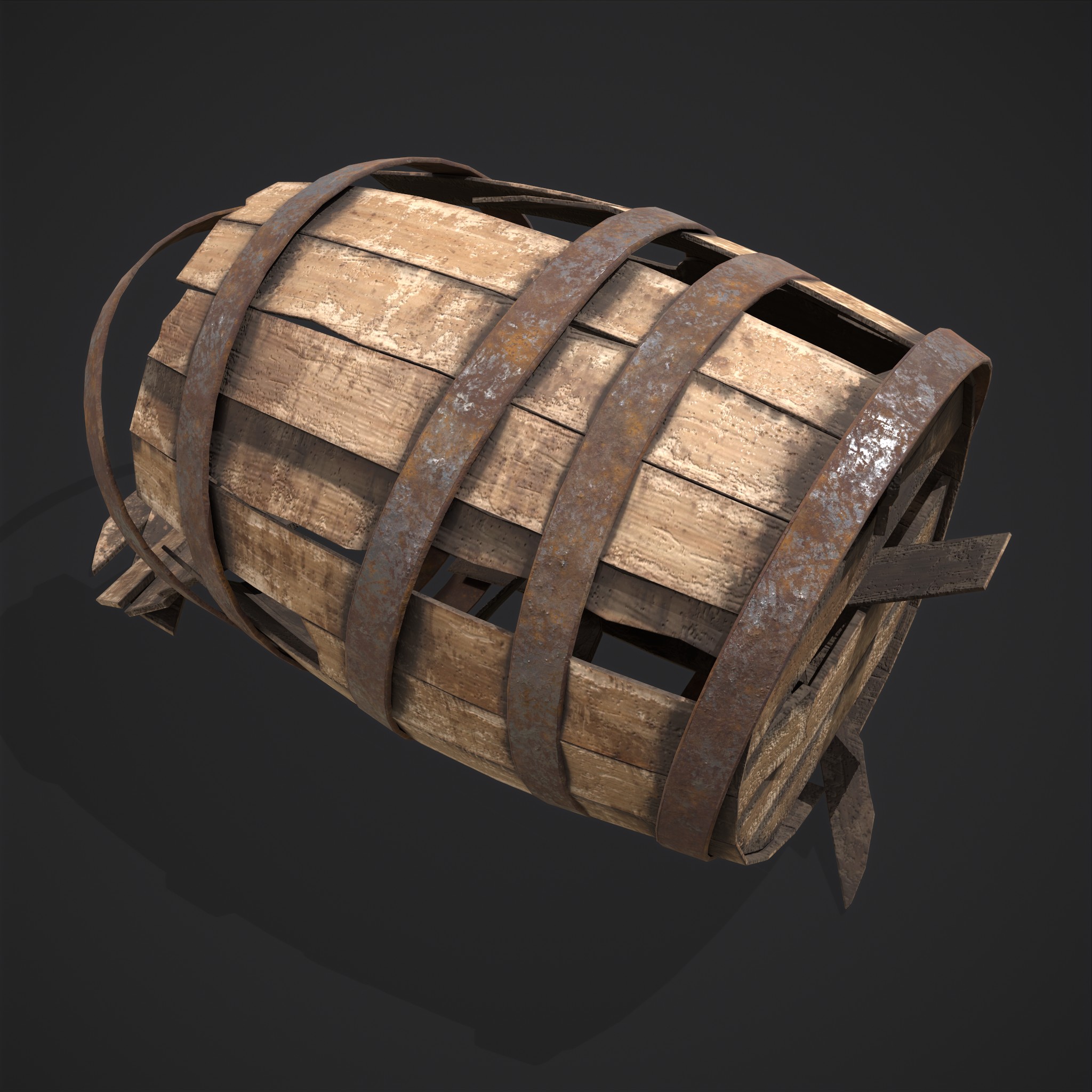 Broken Barrel 3D Model by Get Dead Entertainment