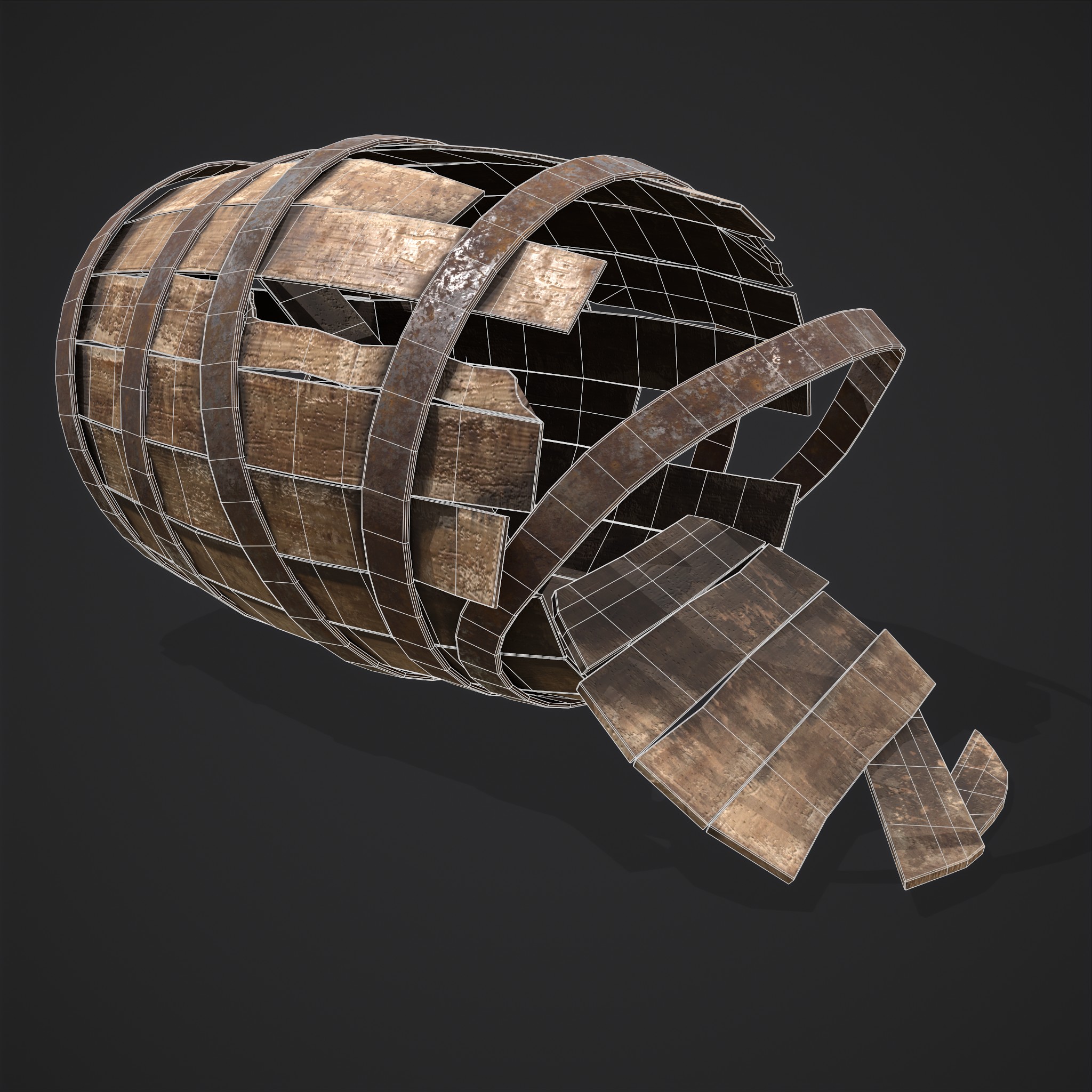 Broken Barrel - 3D Model by Get Dead Entertainment
