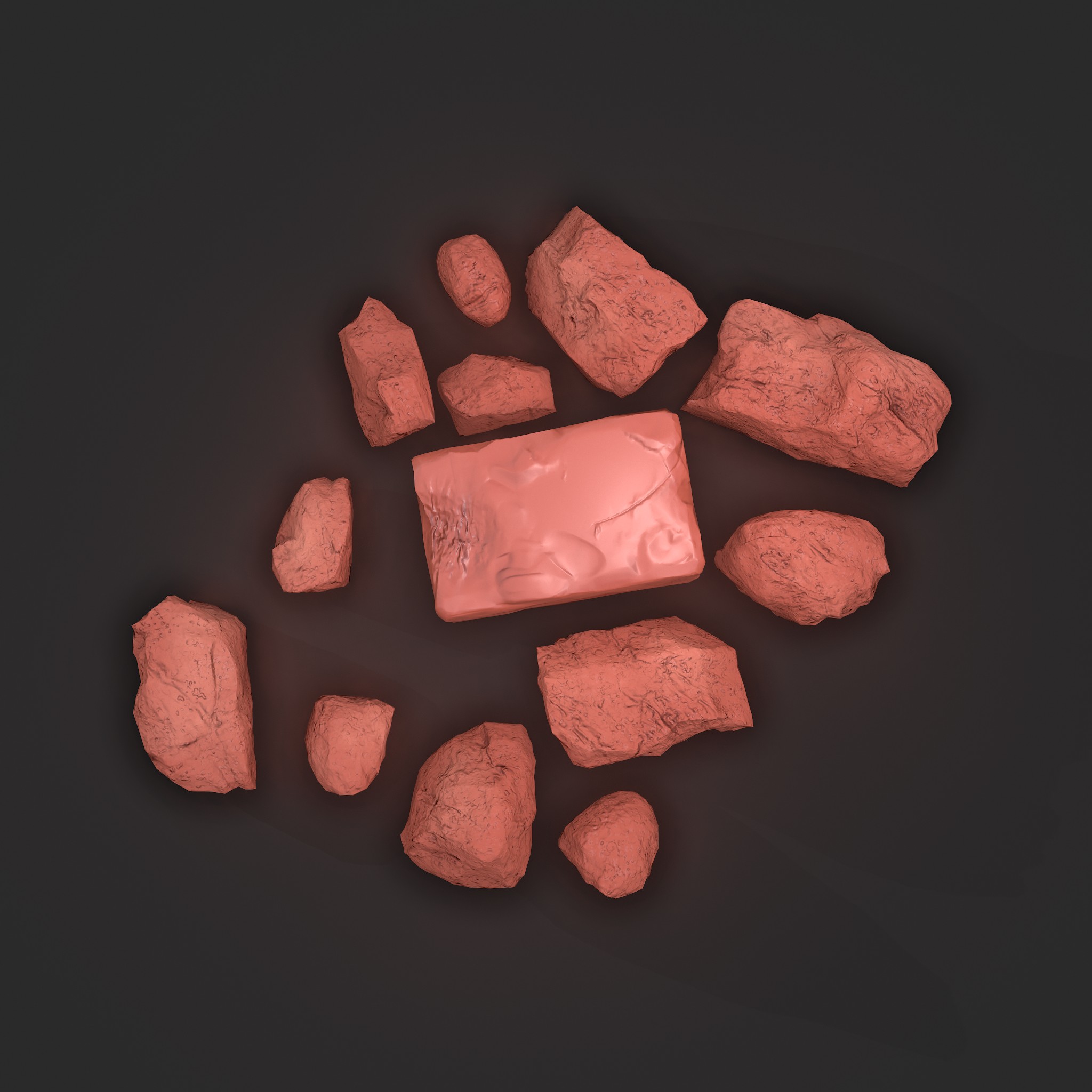 Clay Chunks Red - 3D Model by Get Dead Entertainment