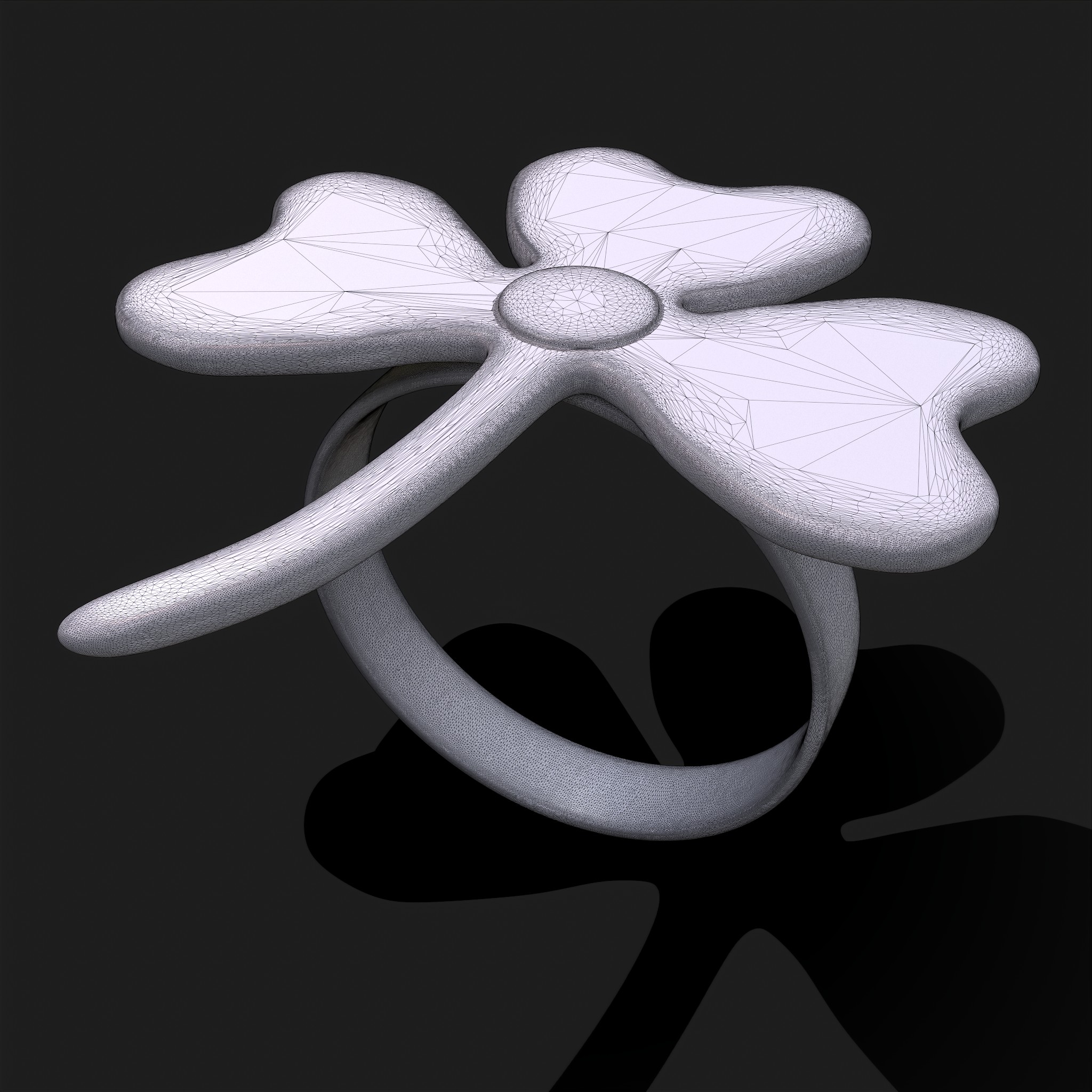 Clover Ring - 3D Print Model by Get Dead Entertainment
