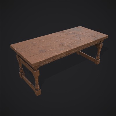 Elegant Long Table - 3D Model by Get Dead Entertainment