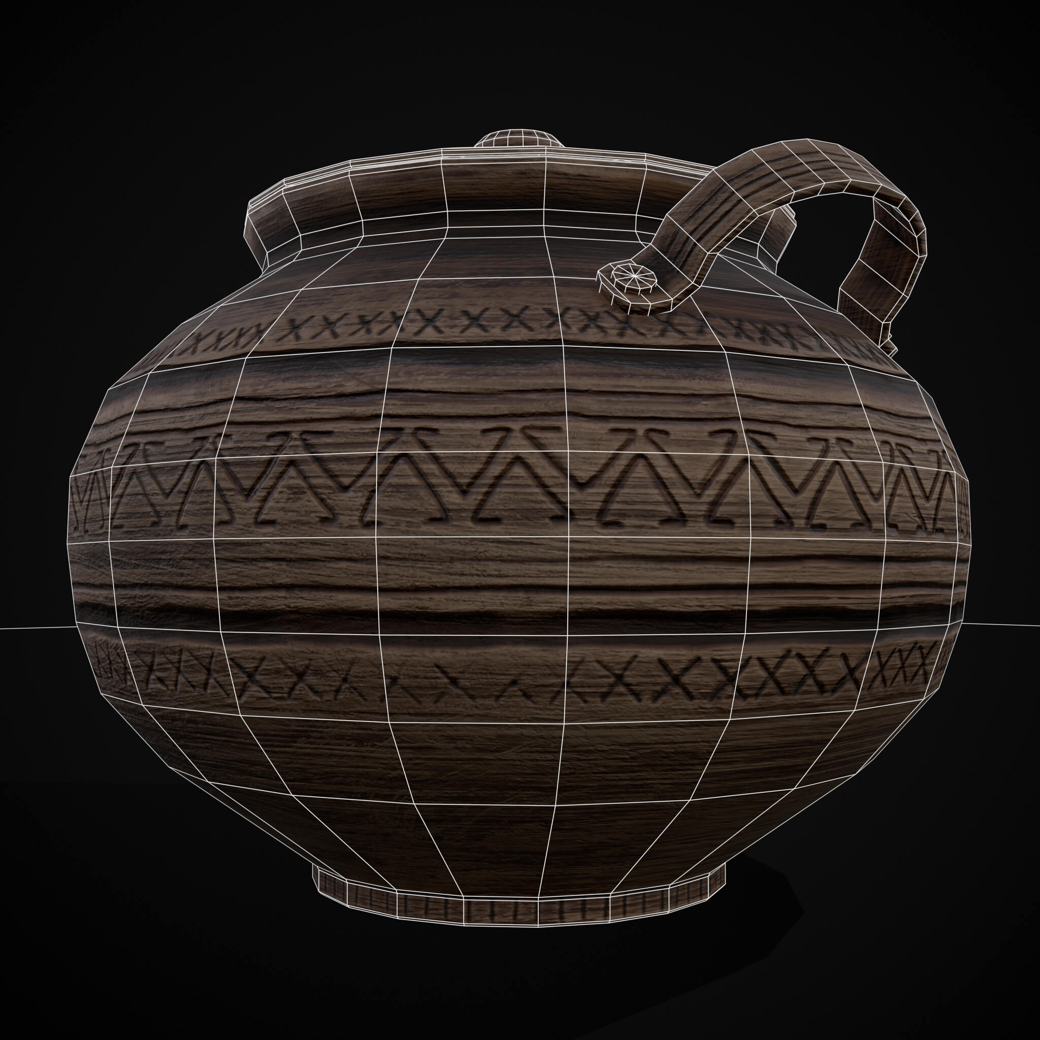 Engraved Clay Pot 3D Model by Get Dead Entertainment