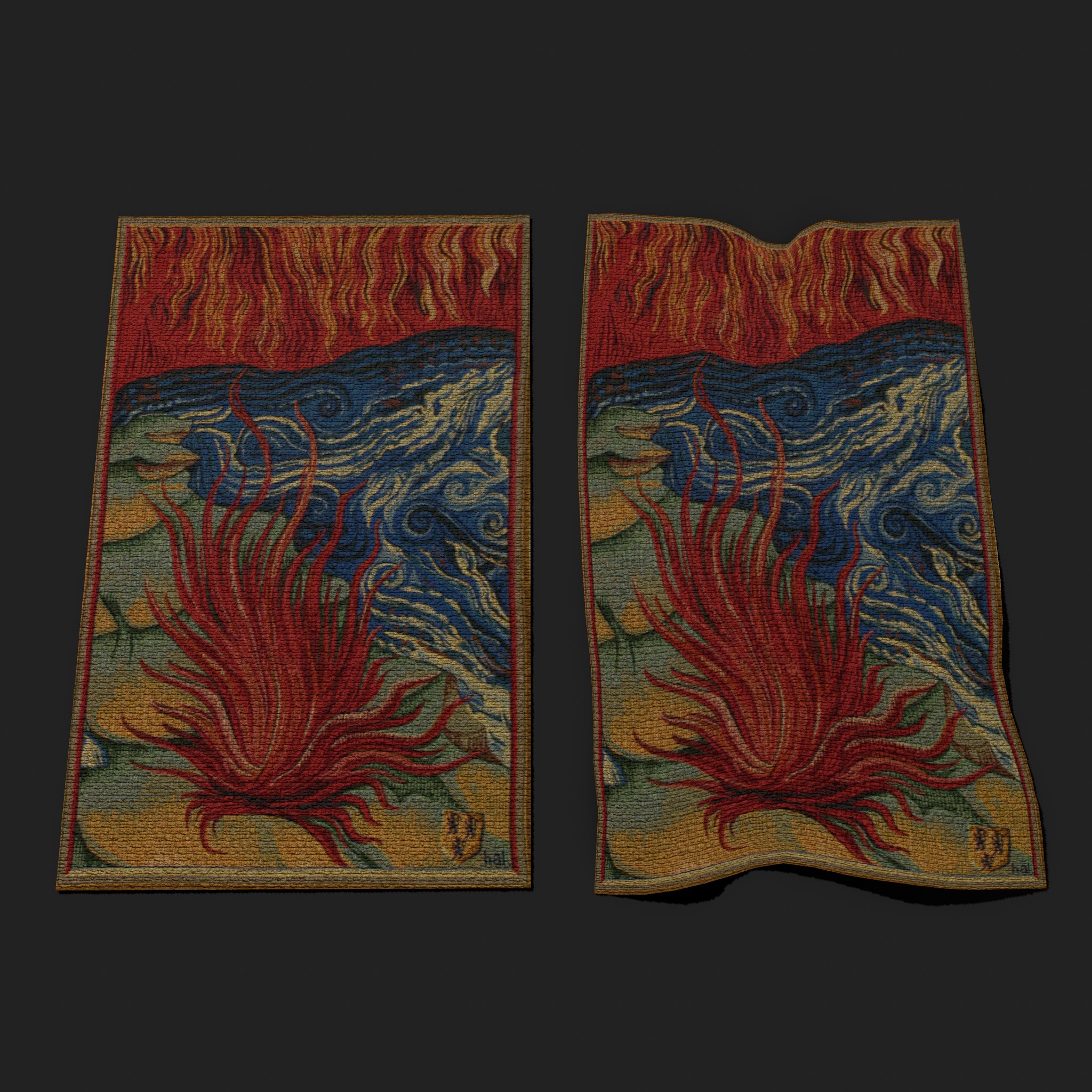 Fire Tapestry 3D Model by Get Dead Entertainment