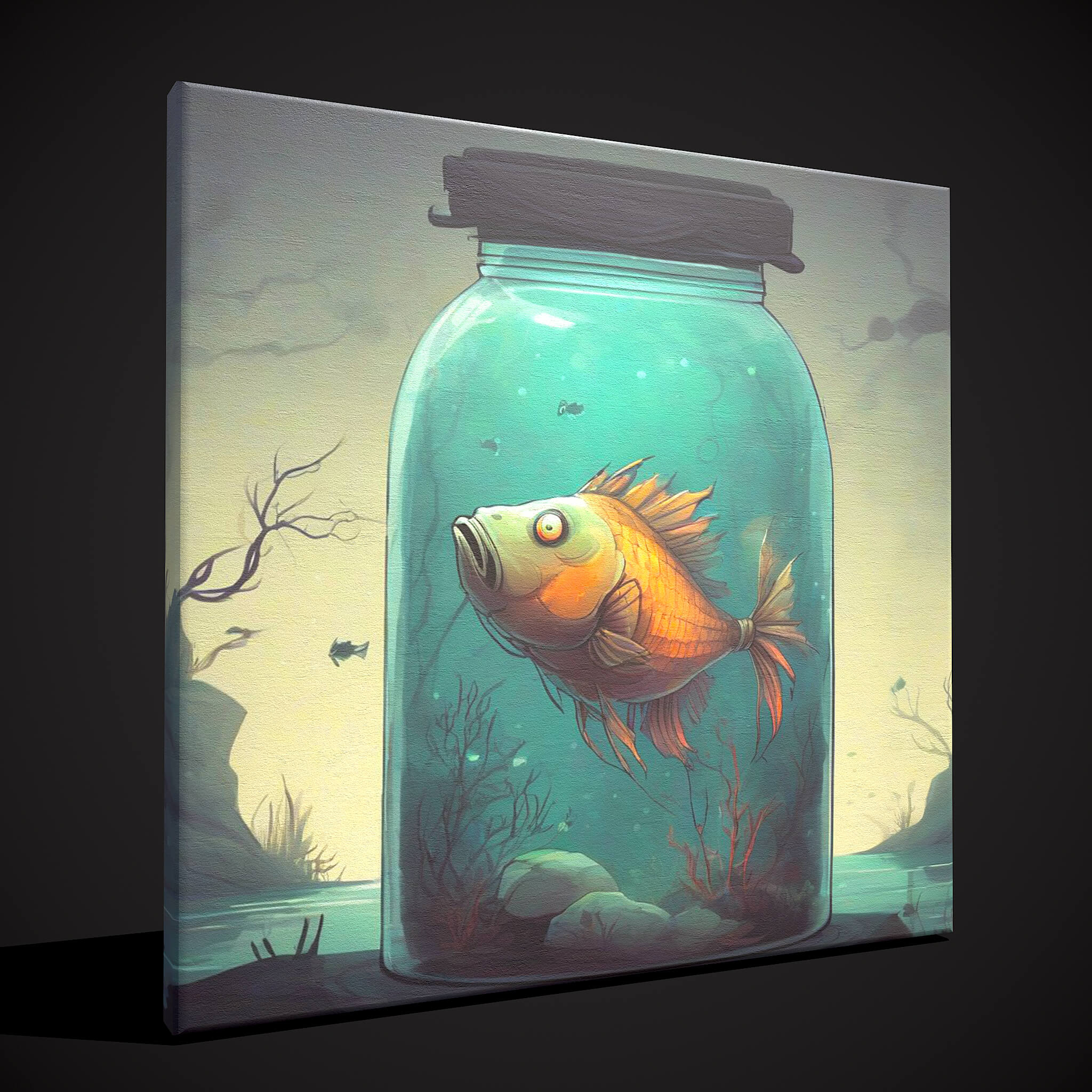 Fish in a Jar Painting - 3D Model by Get Dead Entertainment