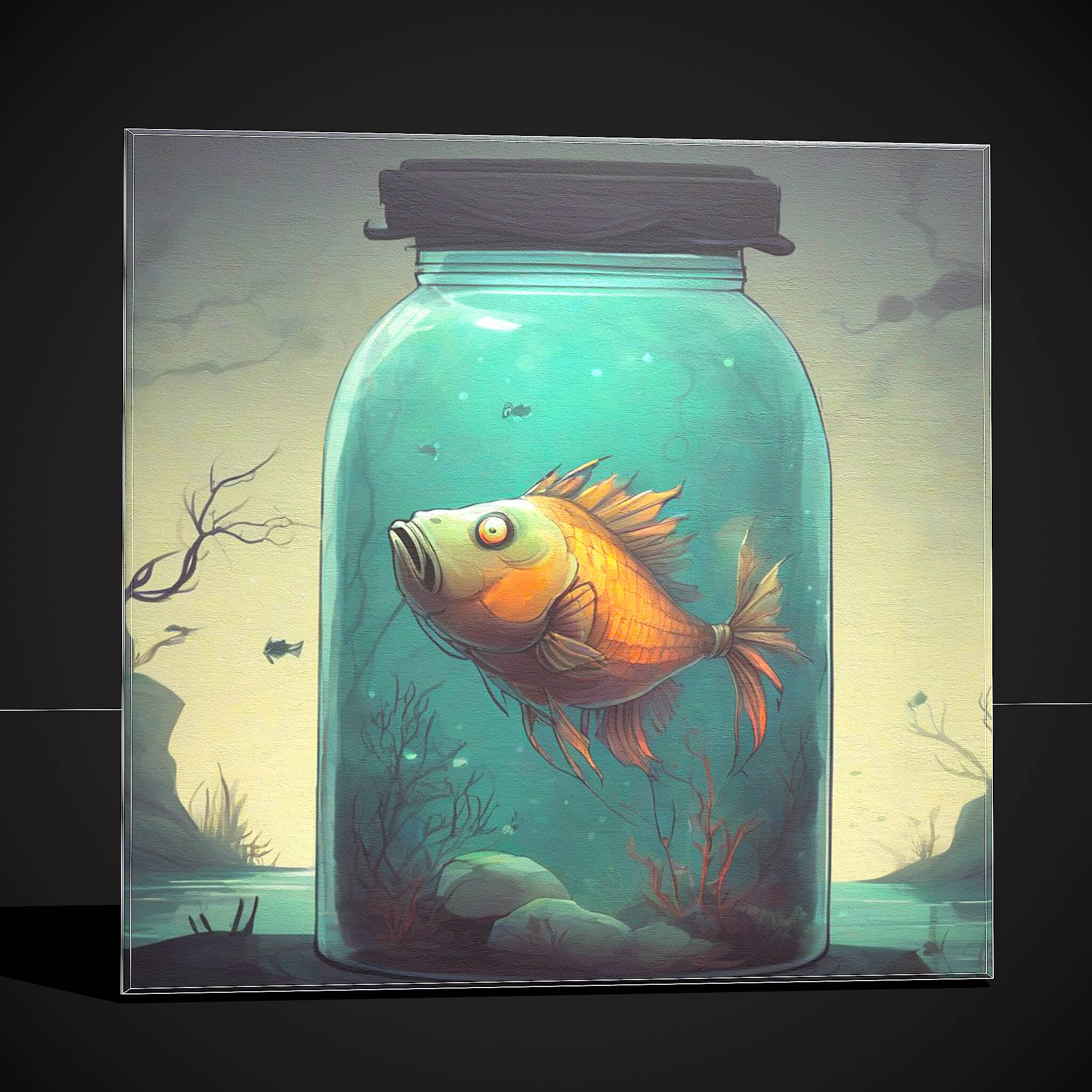 Fish in a Jar Painting - 3D Model by Get Dead Entertainment
