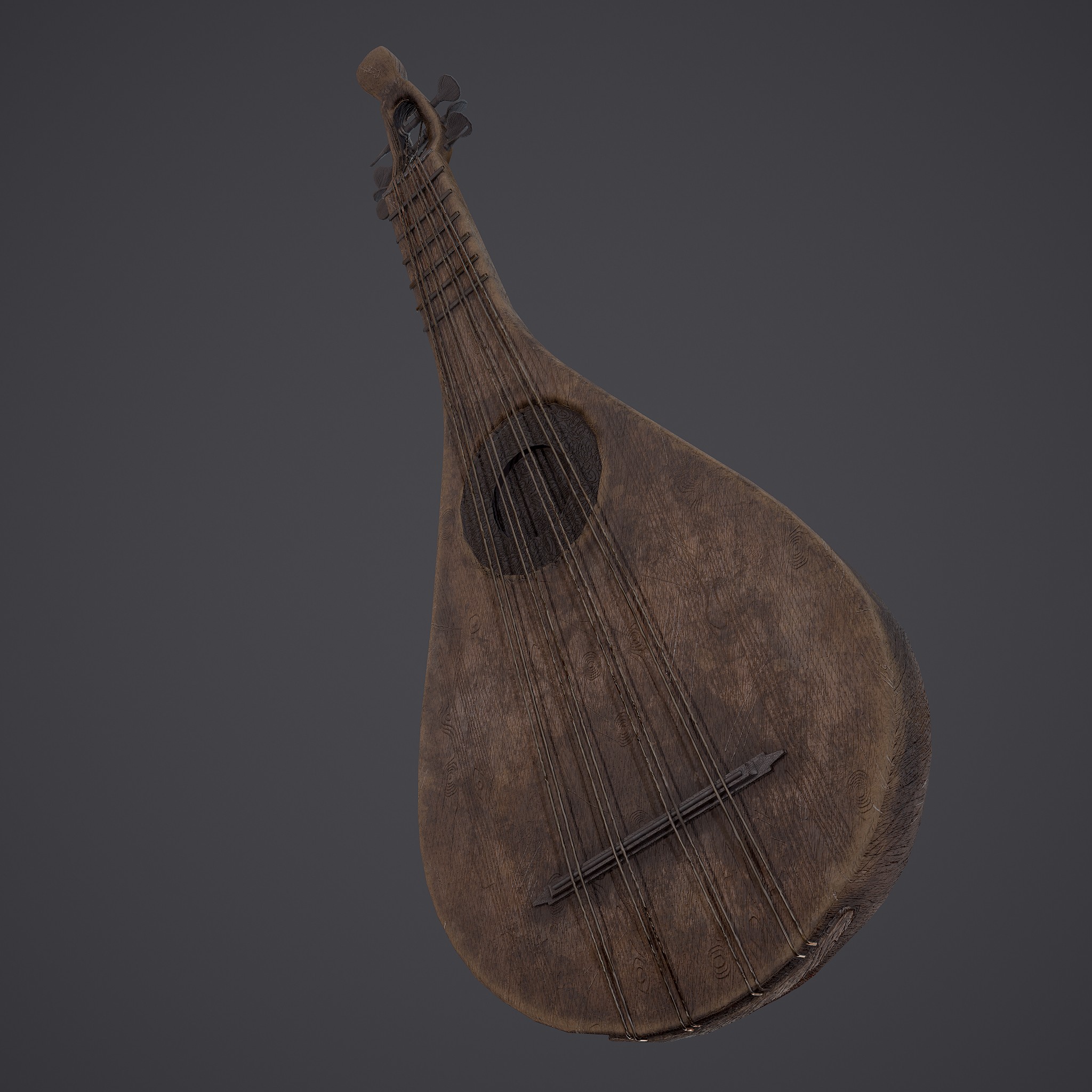 Gittern Medieval Instrument - 3D Model by Get Dead Entertainment
