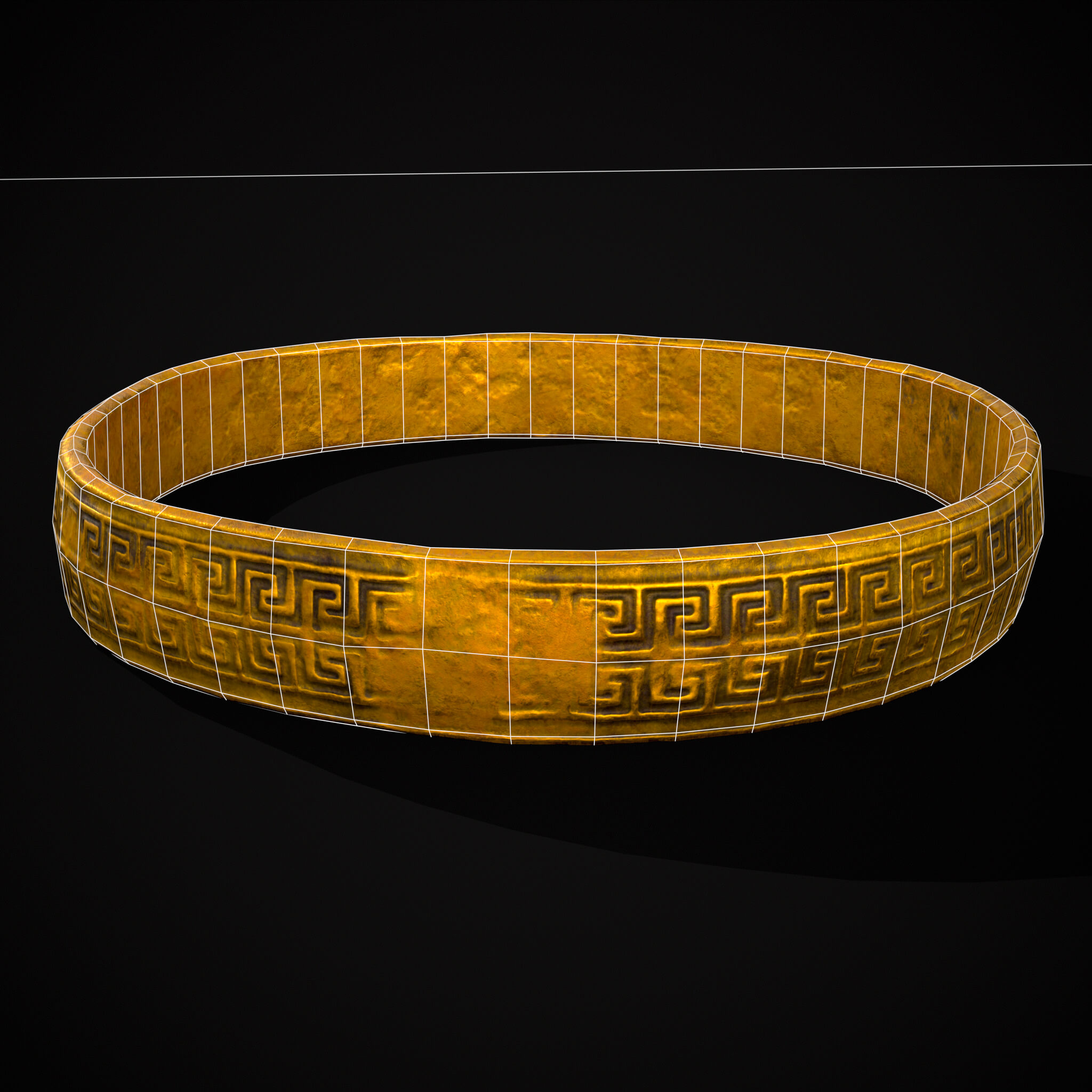 Greek Pattern Gold Ring - 3D Model by Get Dead Entertainment