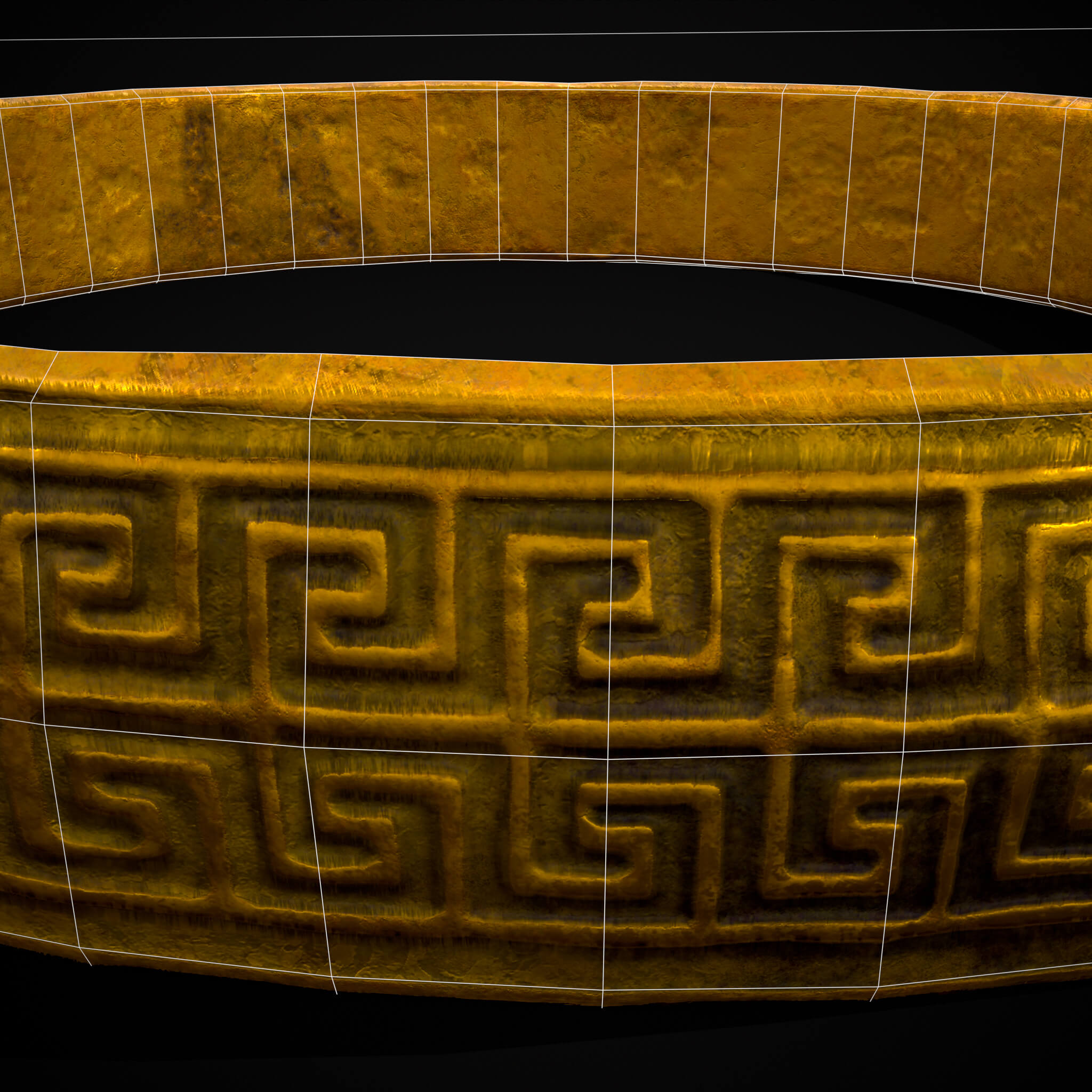 Greek Pattern Gold Ring - 3D Model by Get Dead Entertainment