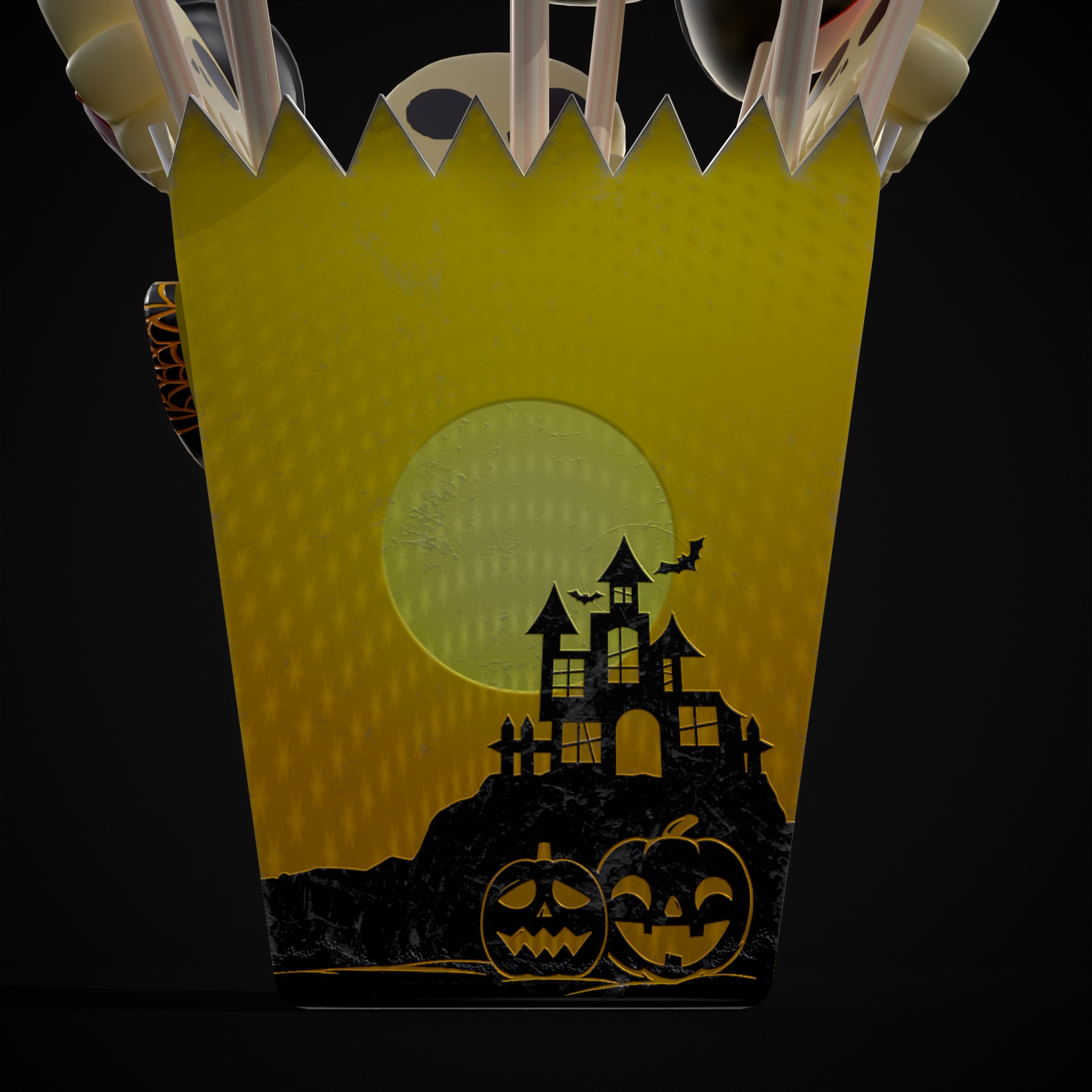 Halloween Cake Pop Promo BoxPackage Free 3D Model by Get Dead
