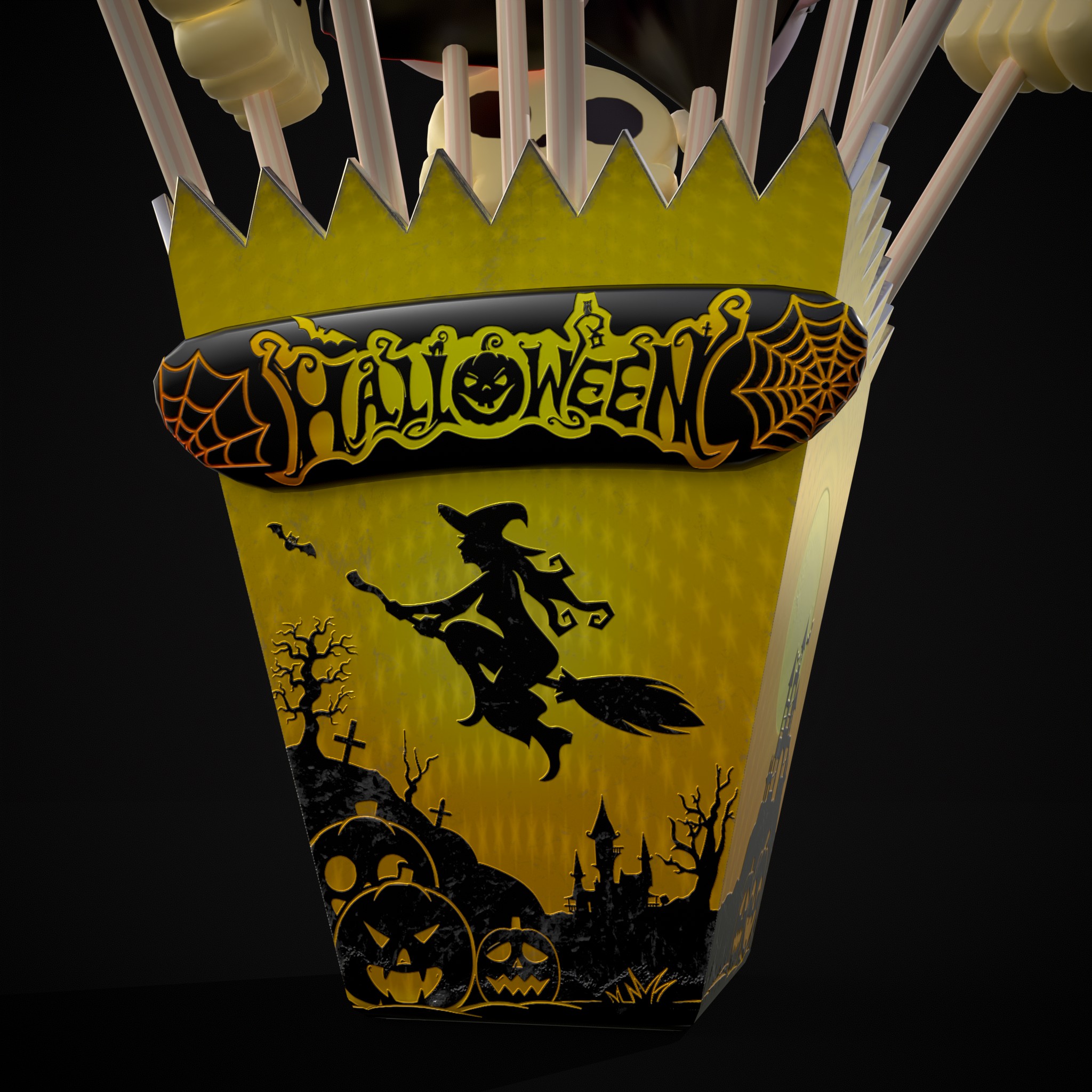 Halloween Cake Pop Promo BoxPackage Free 3D Model by Get Dead