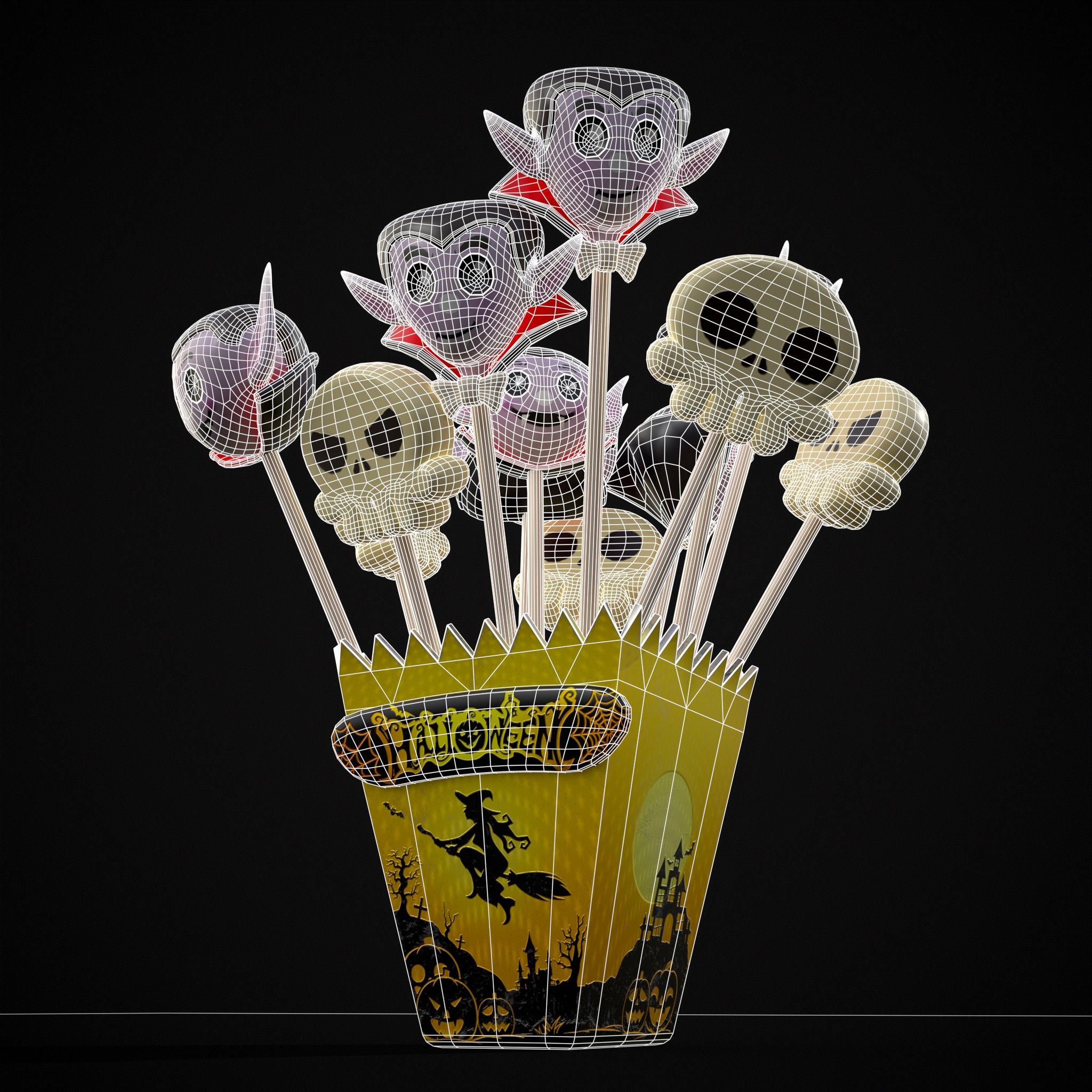 Halloween Cake Pop Promo BoxPackage Free 3D Model by Get Dead