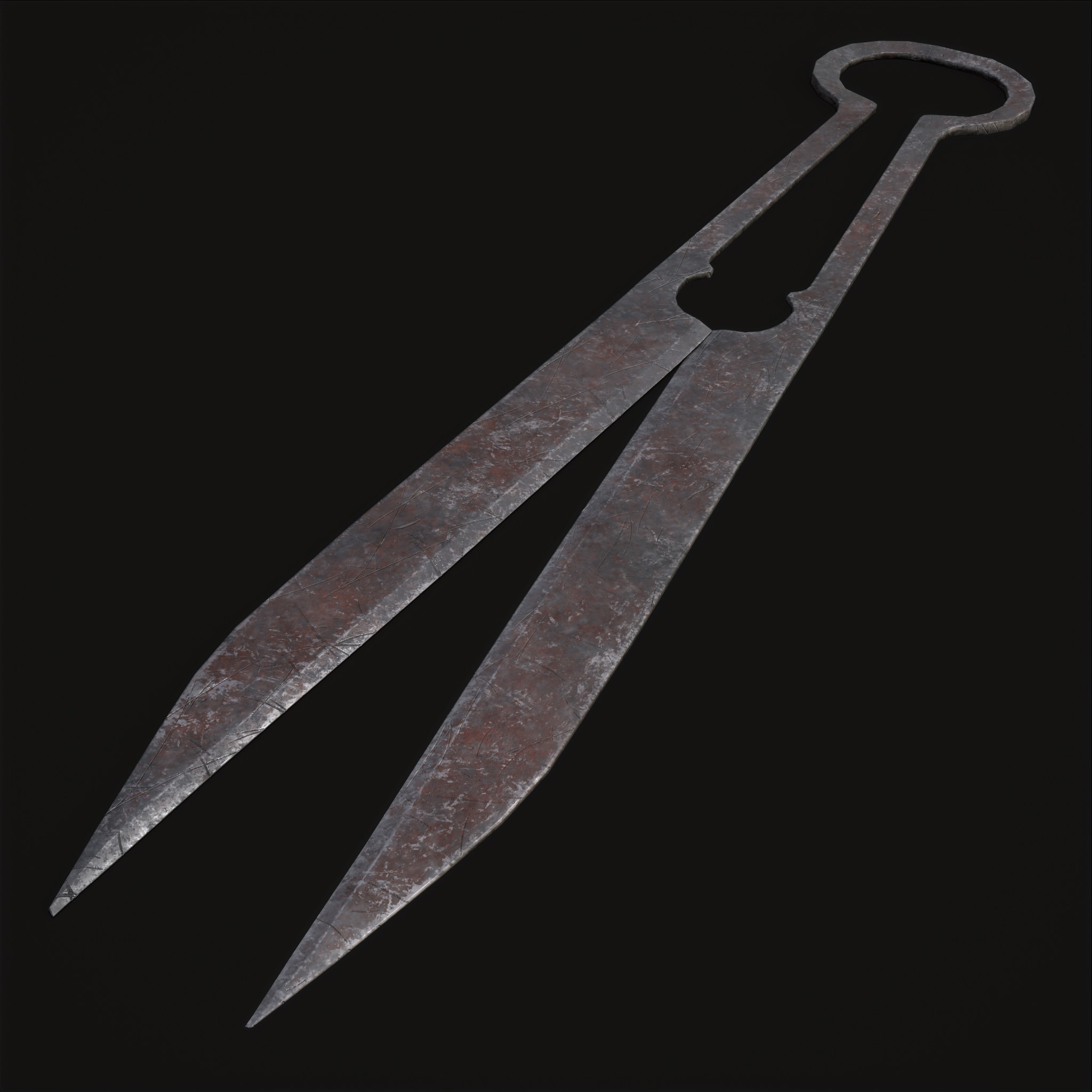 Hand Spring Steel Medieval Shears 3D Model by Get Dead