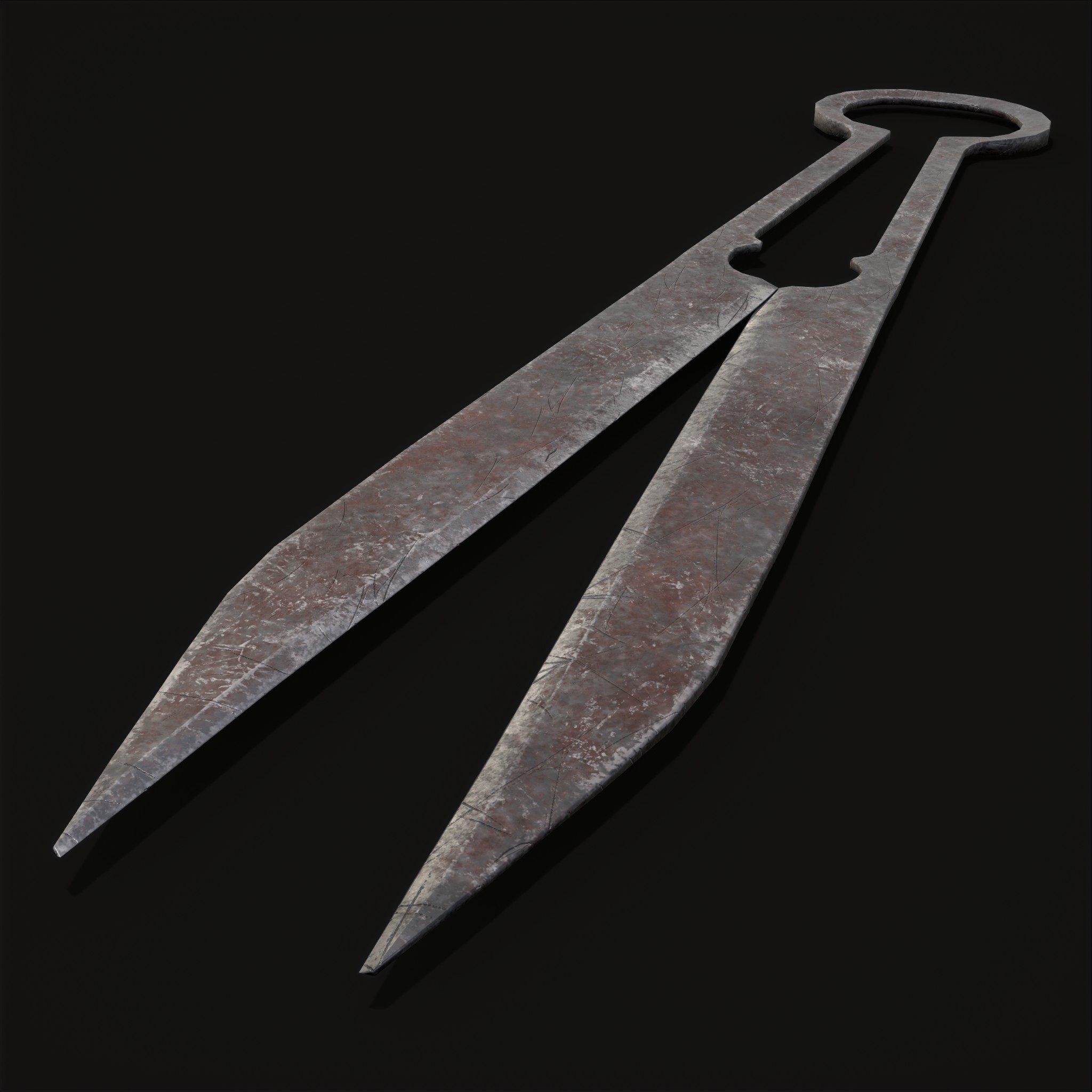 Hand Spring Steel Medieval Shears 3D Model by Get Dead
