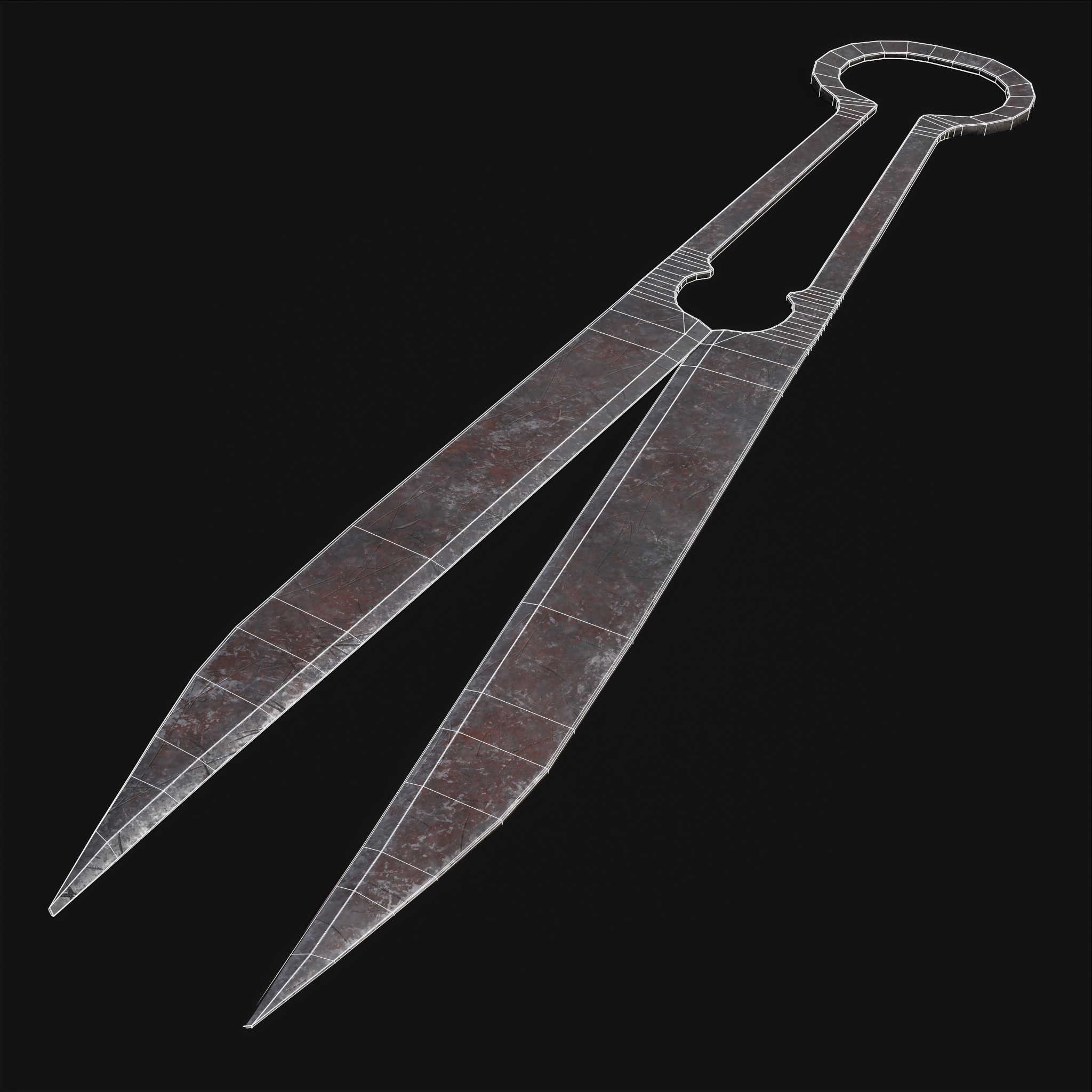 Hand Spring Steel Medieval Shears 3D Model by Get Dead