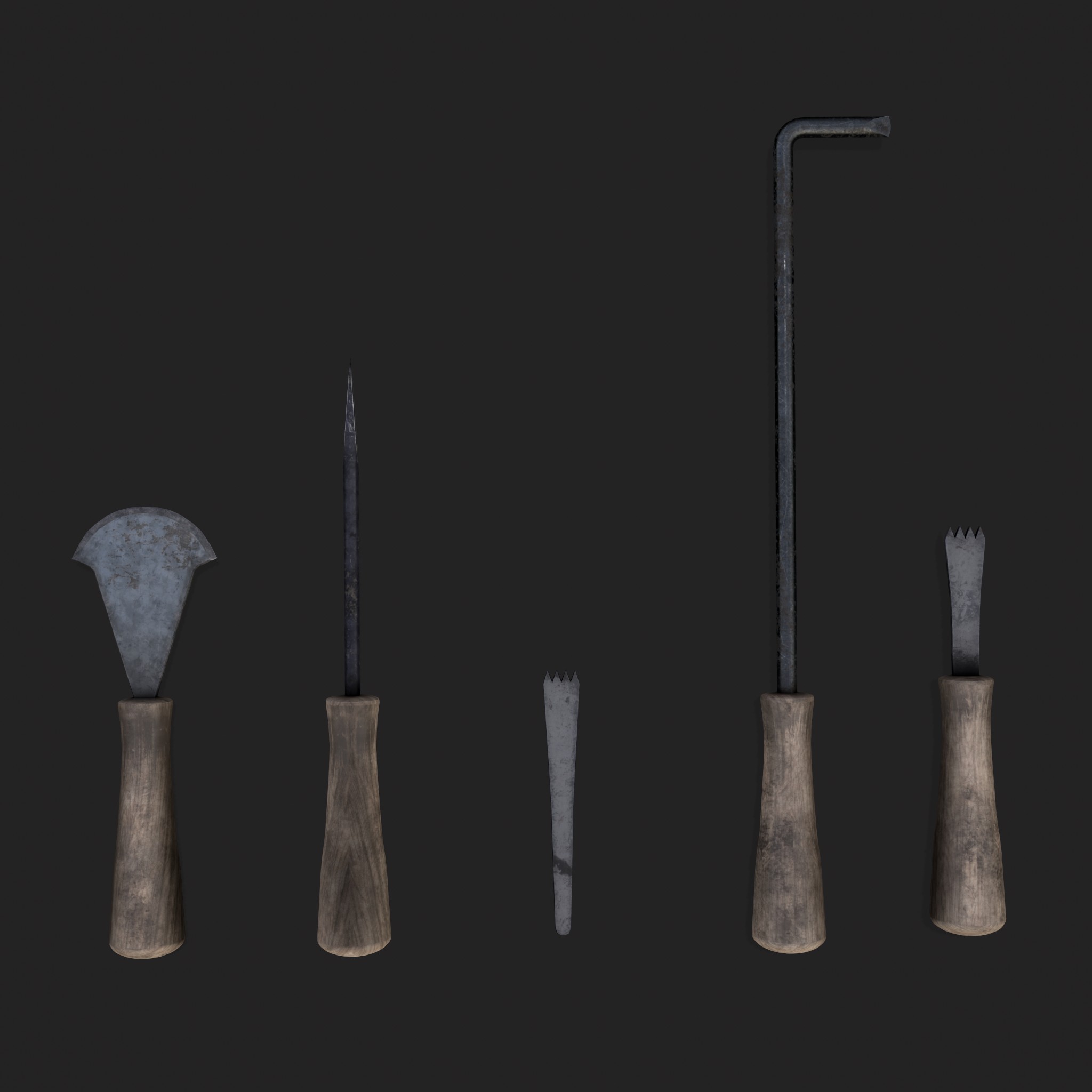 Dead Hand Tools Leather Working Hand Tools - 3D Model by Get Dead Entertainment