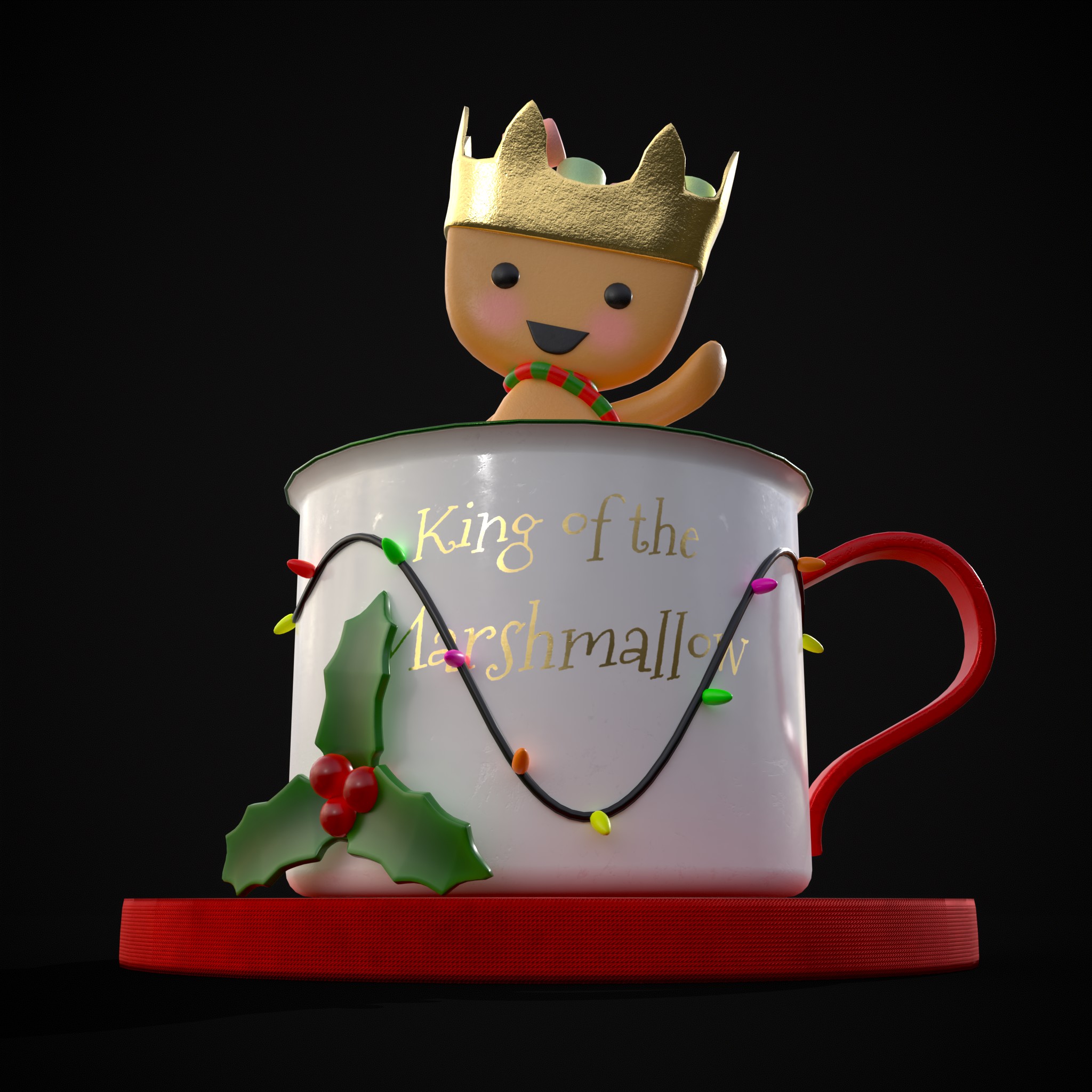 Marshmallow King Hot Package Chocolate 3D Model by Get Dead Entertainment