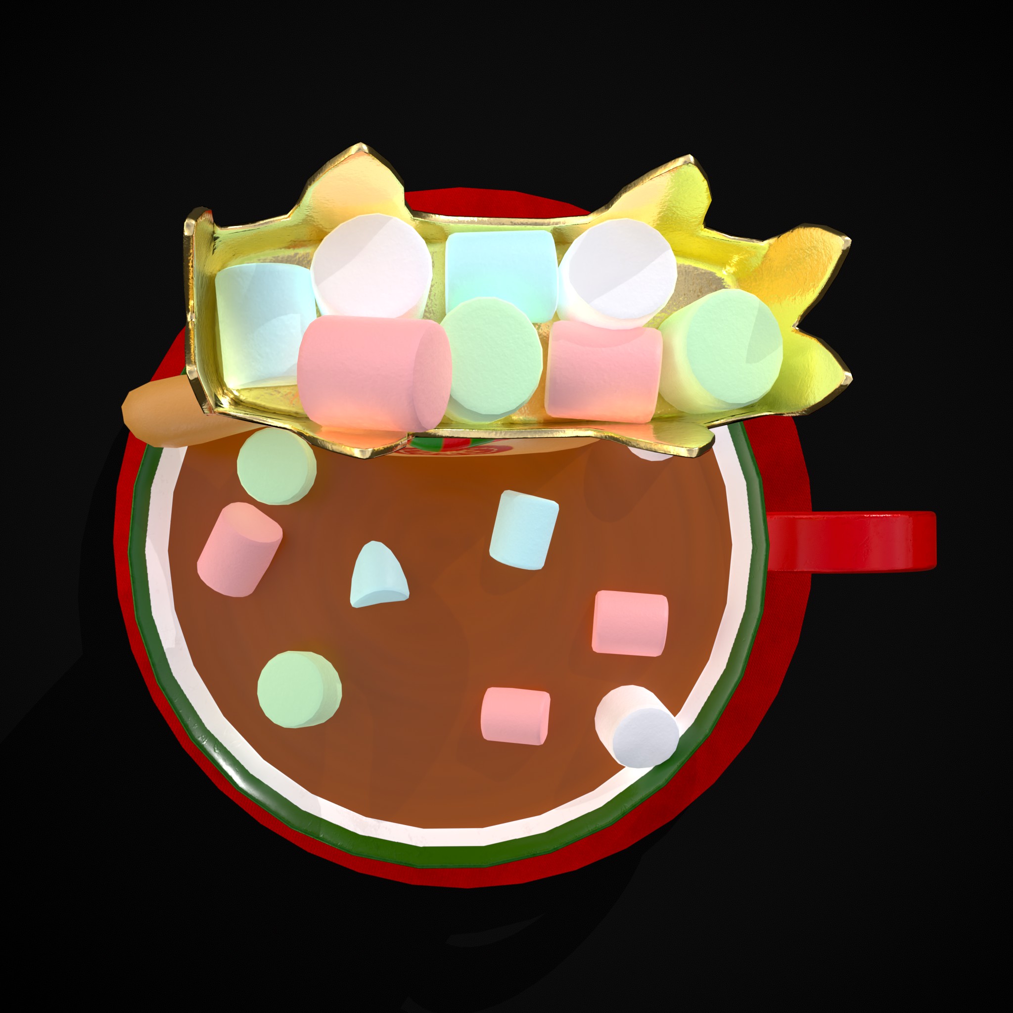 Marshmallow King Hot Package Chocolate 3D Model by Get Dead Entertainment