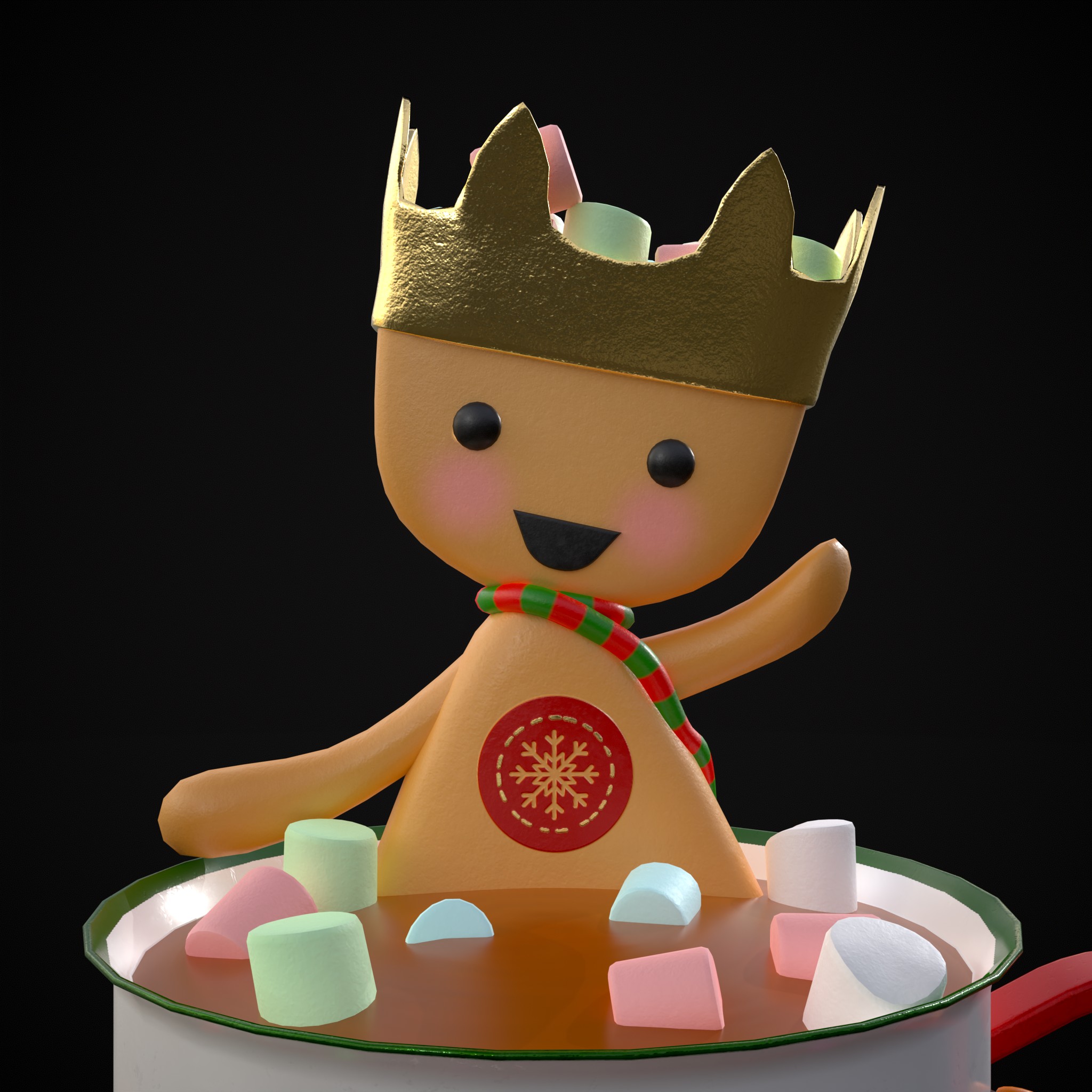 Marshmallow King Hot Package Chocolate 3D Model by Get Dead Entertainment