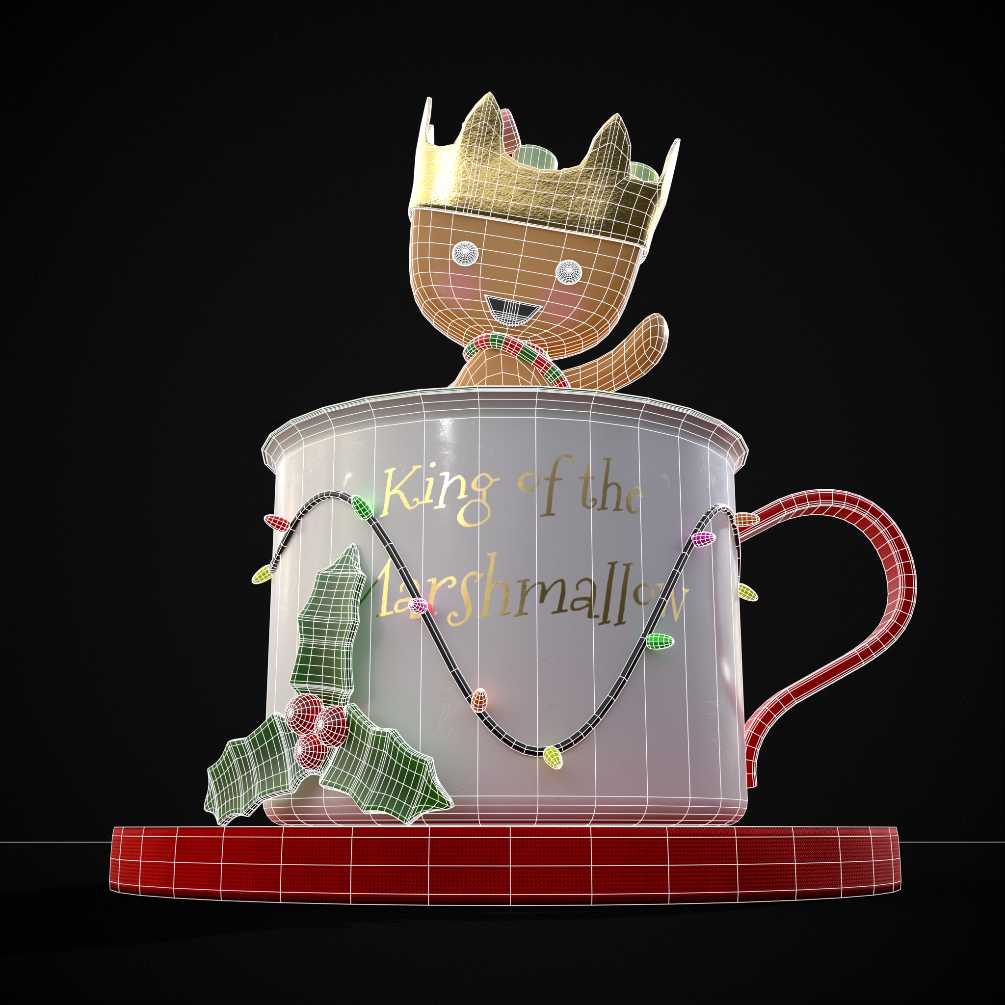 Marshmallow King Hot Package Chocolate 3D Model by Get Dead Entertainment