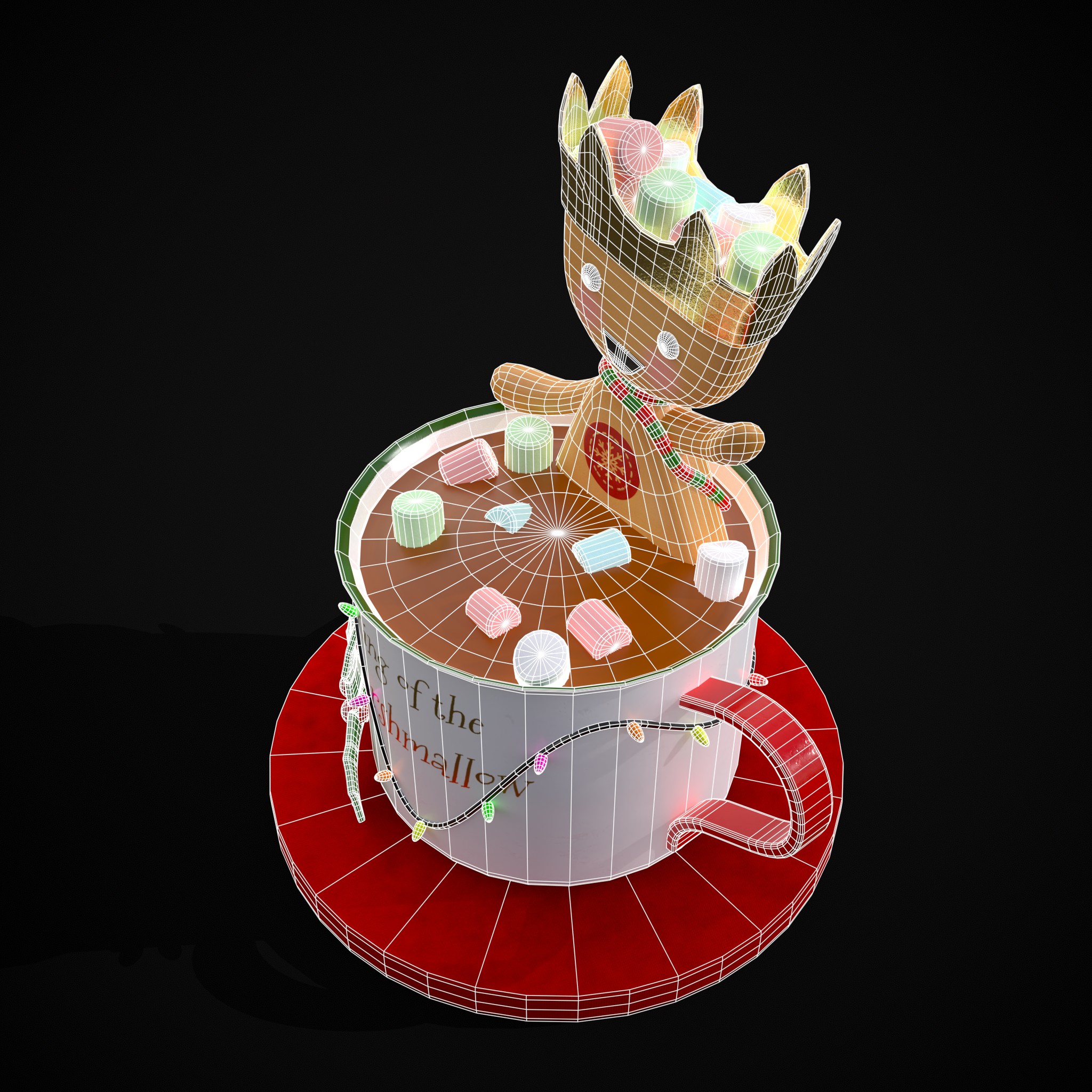 Marshmallow King Hot Package Chocolate 3D Model by Get Dead Entertainment